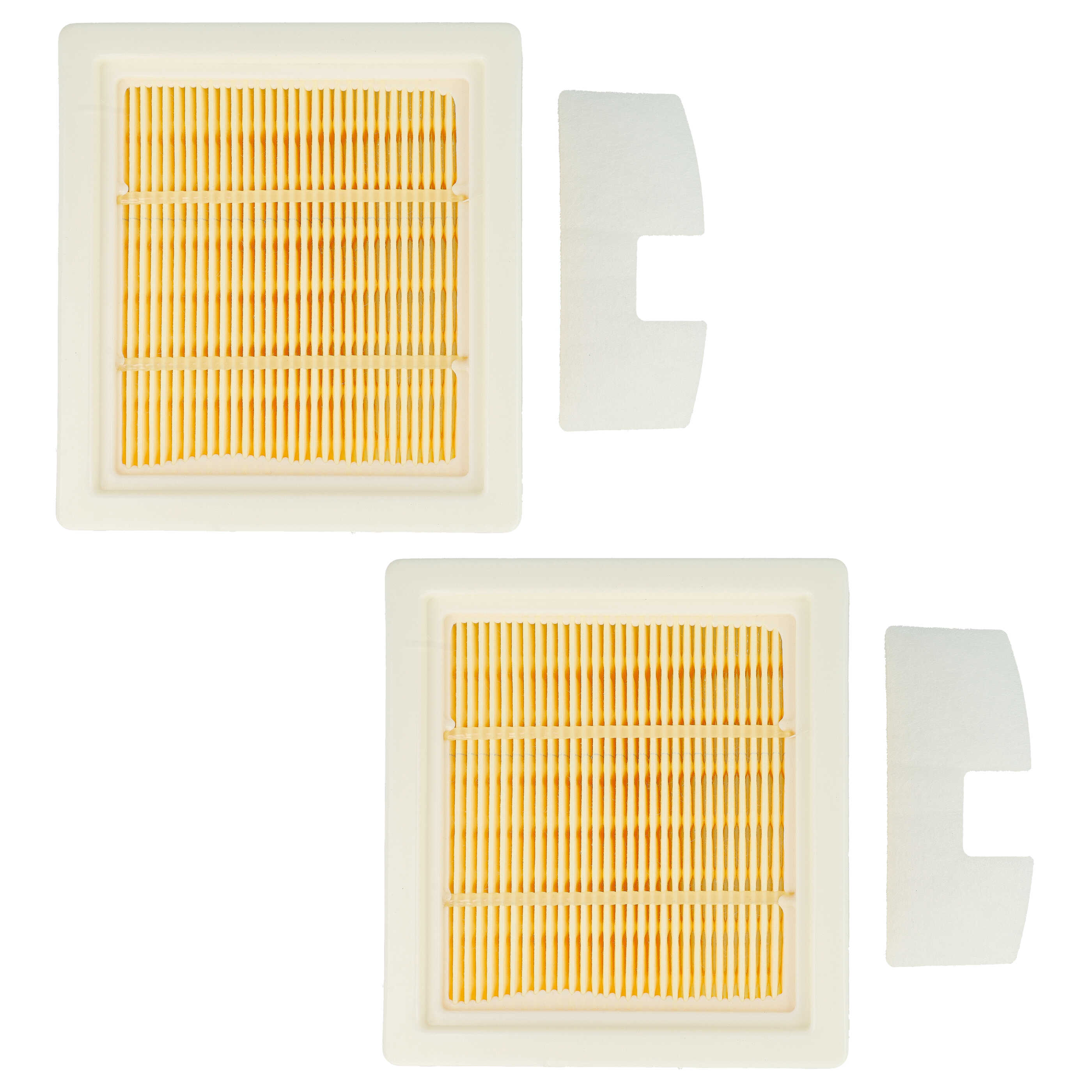 2x Filter Set replaces Cleancraft 7010250 for Fox Chimney Sweep Vacuum - Vacuum Cleaner Filter Set