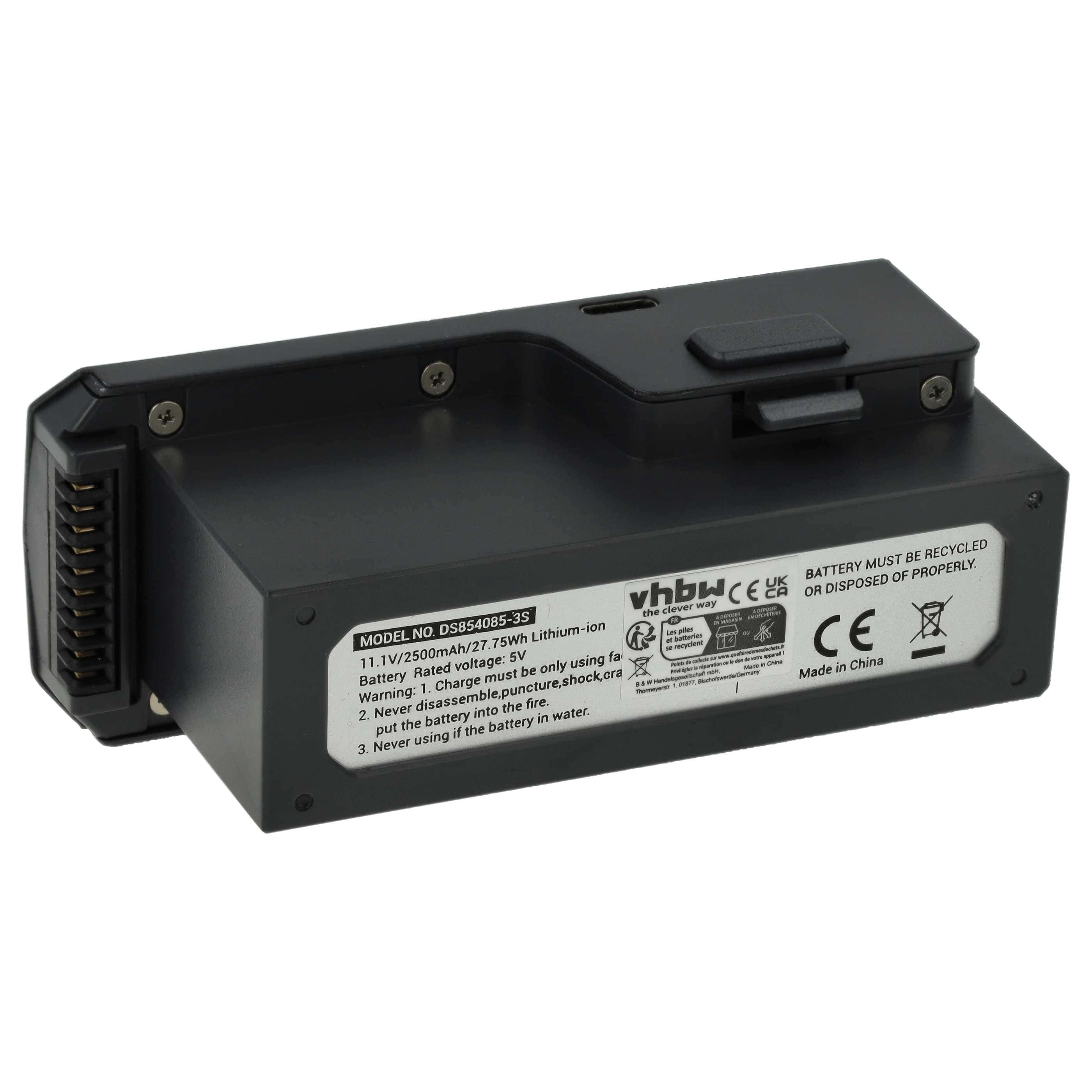 Batterie remplace SJ R/C DS854085-3S pour drone SJRC- 2500mAh 11,1V Li-ion