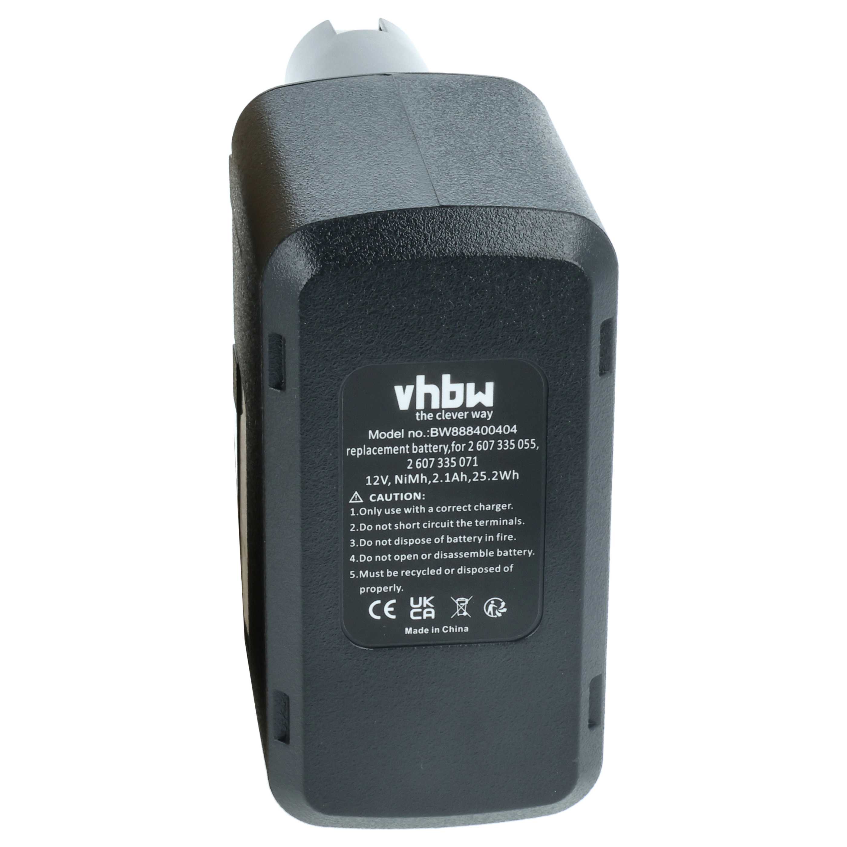 Akku 12V als Ersatz für Bosch 2 607 335 054, 2 607 335 081, 2 607 335 055, 2 607 335 071 - 2,1Ah, NiMH