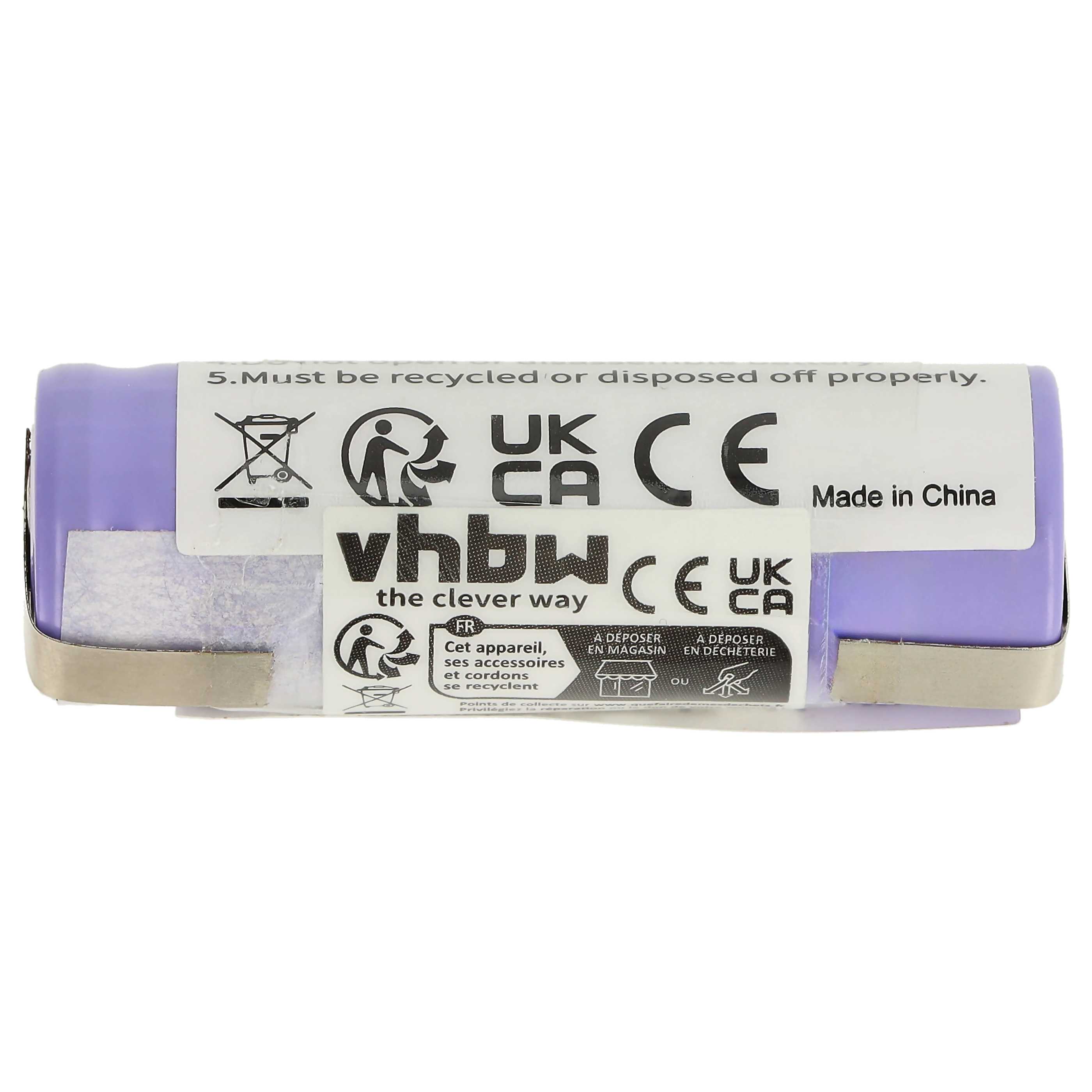 Batteria per rasoio sostituisce Philips US14430VR, KR112RRL - 650mAh 3,7V Li-Ion