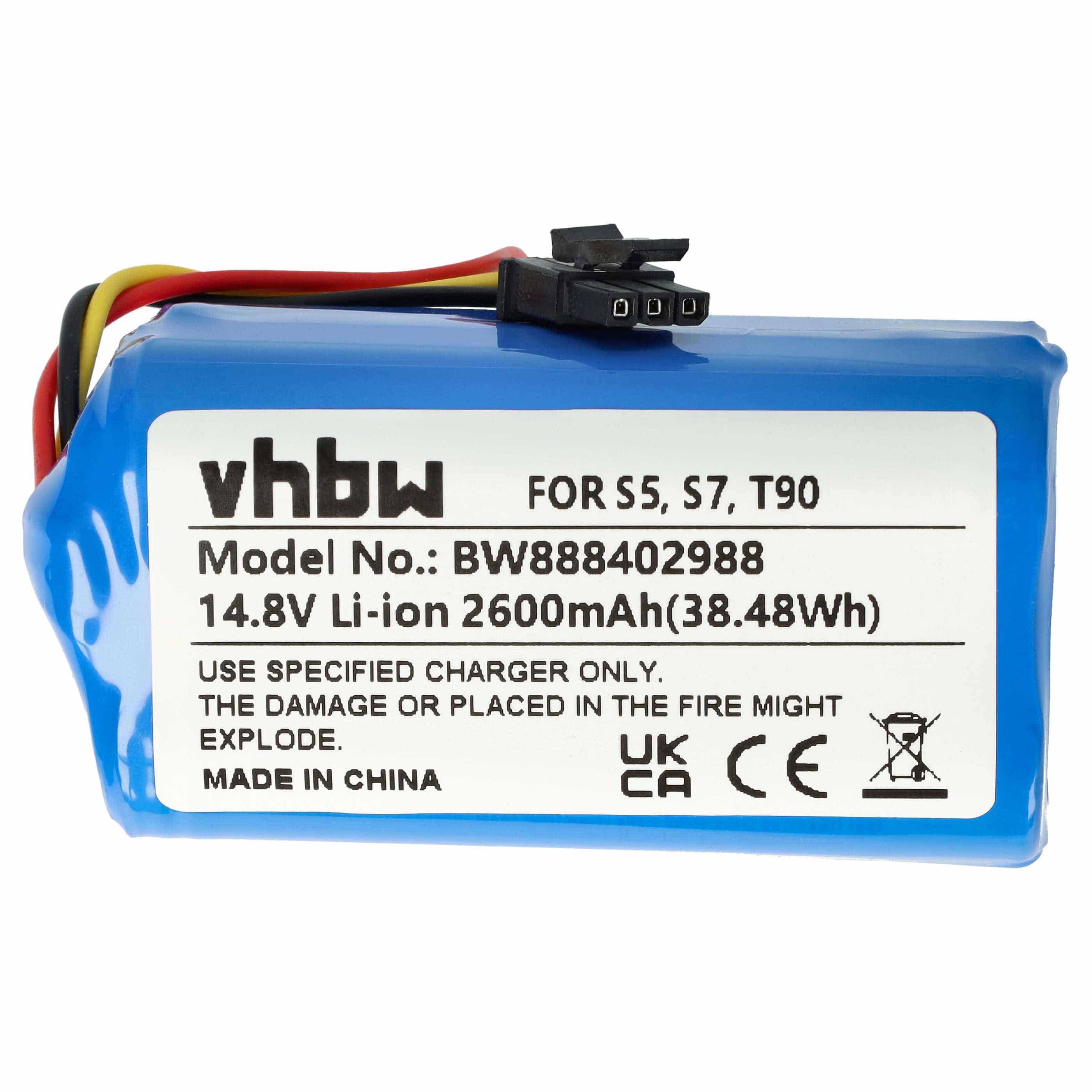 Battery replaces Qihoo M26-4S1P, LR-PAS0638W-EU, MH1-4S1P, 2ASP4-S5 for Qihoo 2600mAh, 14.8V, Li-Ion