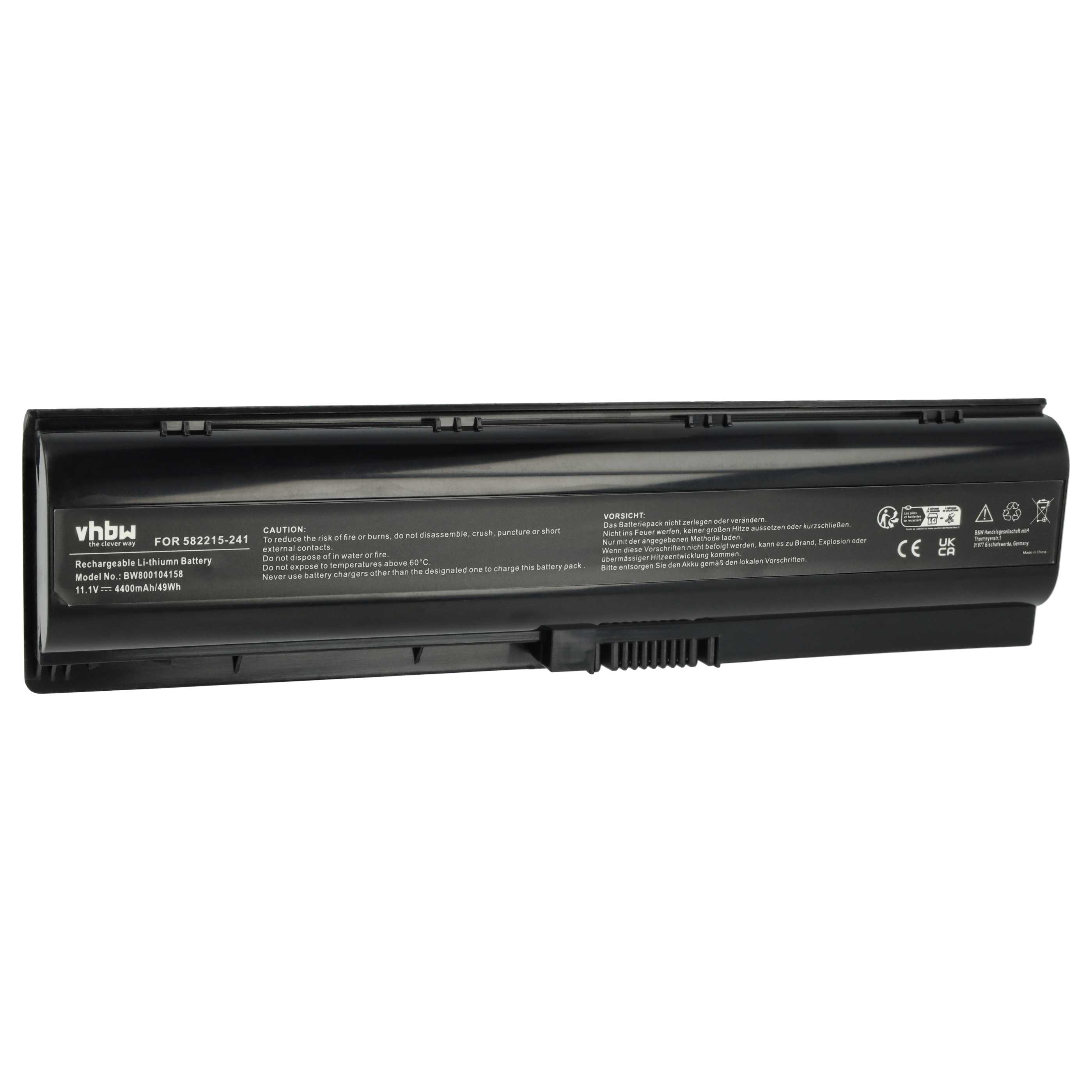 Akumulator do laptopa zamiennik HP HSTNN-DB0Q, 586021-001, 582215-241 - 4400 mAh 11,1 V Li-Ion, czarny