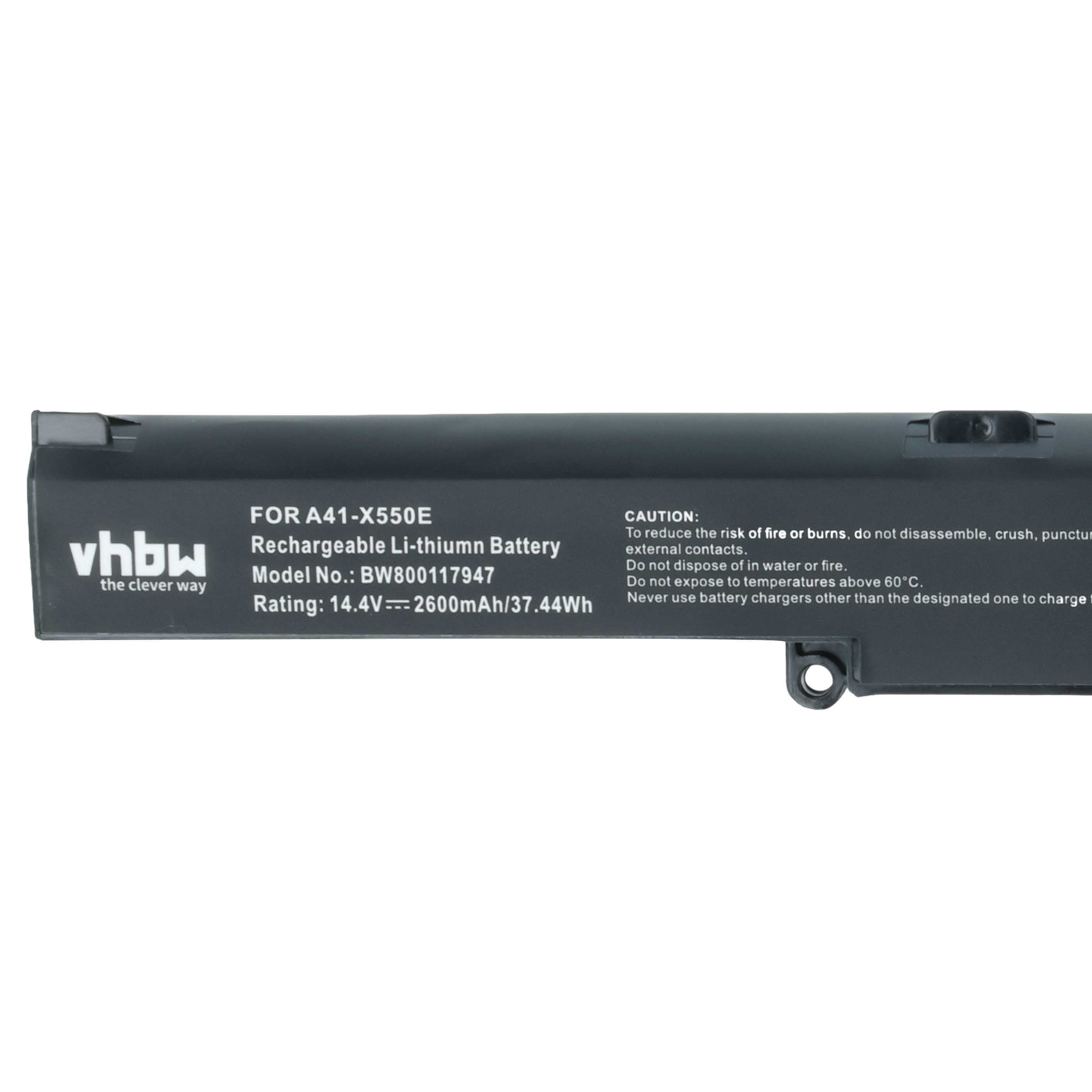 Batteria sostituisce Asus 0B110-00220000, 0B110-00220100 per notebook - 2600mAh 14,4V Li-Ion nero