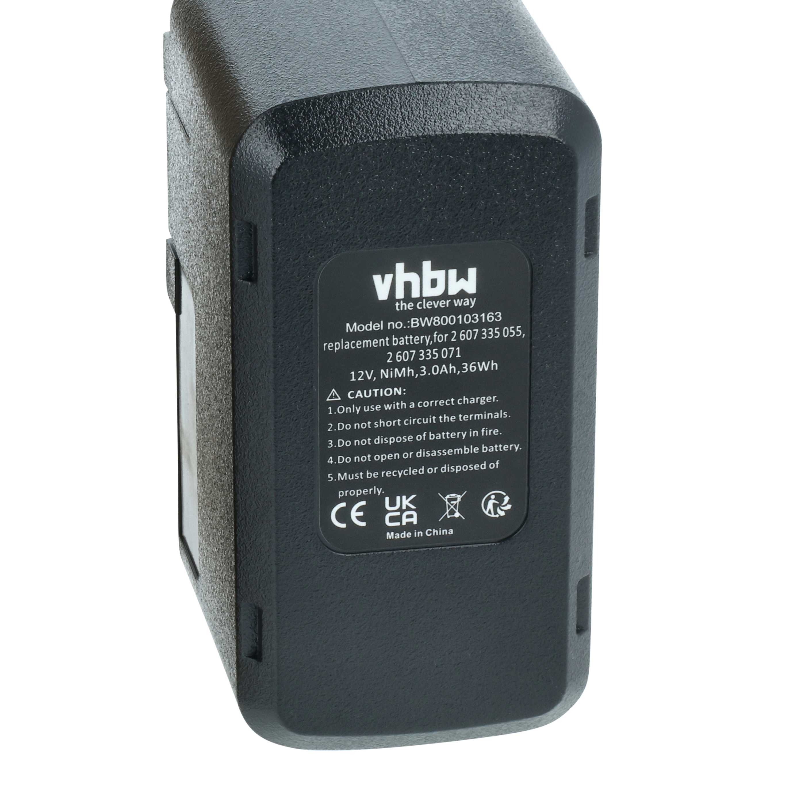 Batteria sostituisce Bosch 2 607 335 055, 2 607 335 055, 2 607 335 054 per attrezzo - 3Ah 12V NiMH