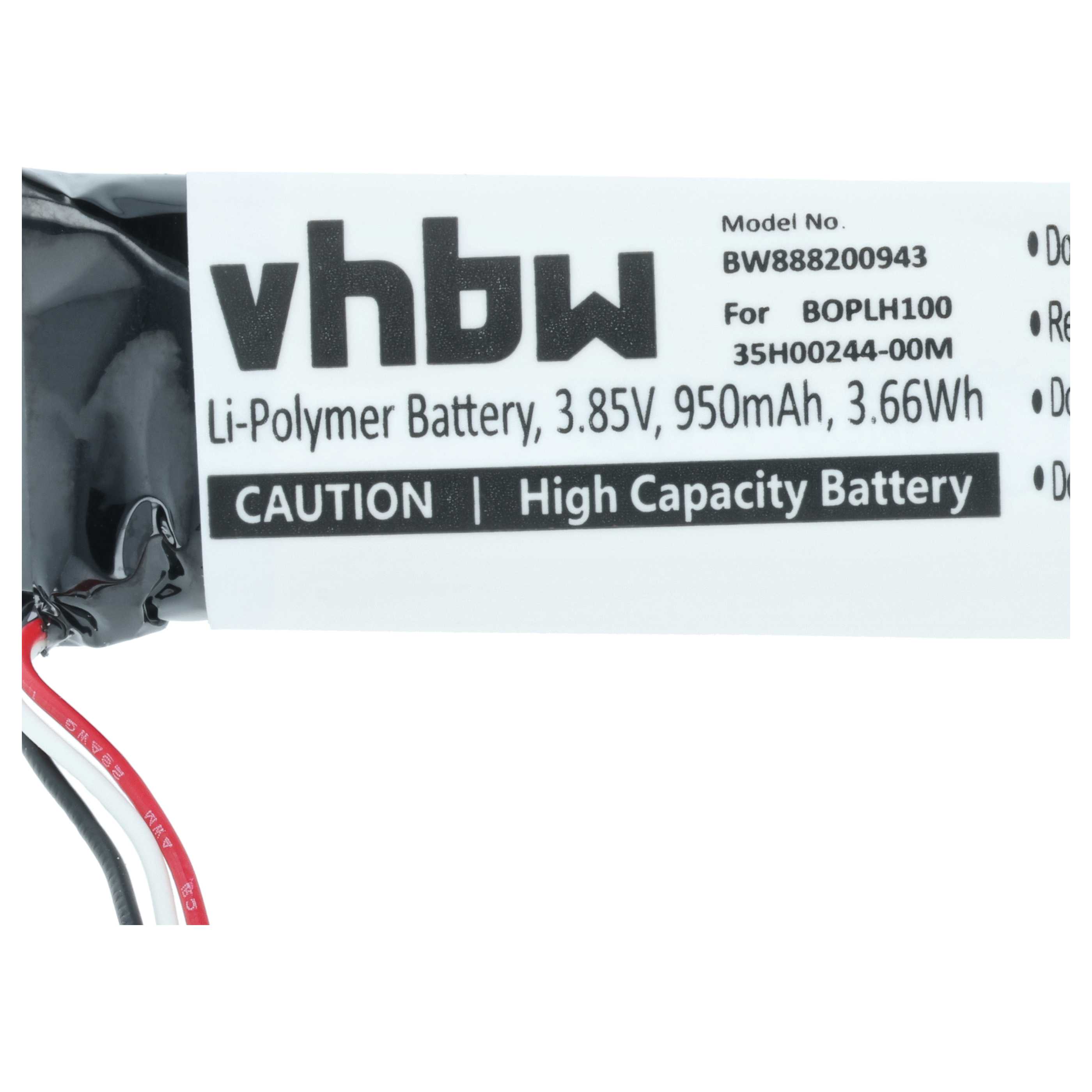 VR-Gerät-Akku als Ersatz für HTC 35H00244-00M, BOPLH100 für HTC - 950mAh 3,85V Li-Polymer