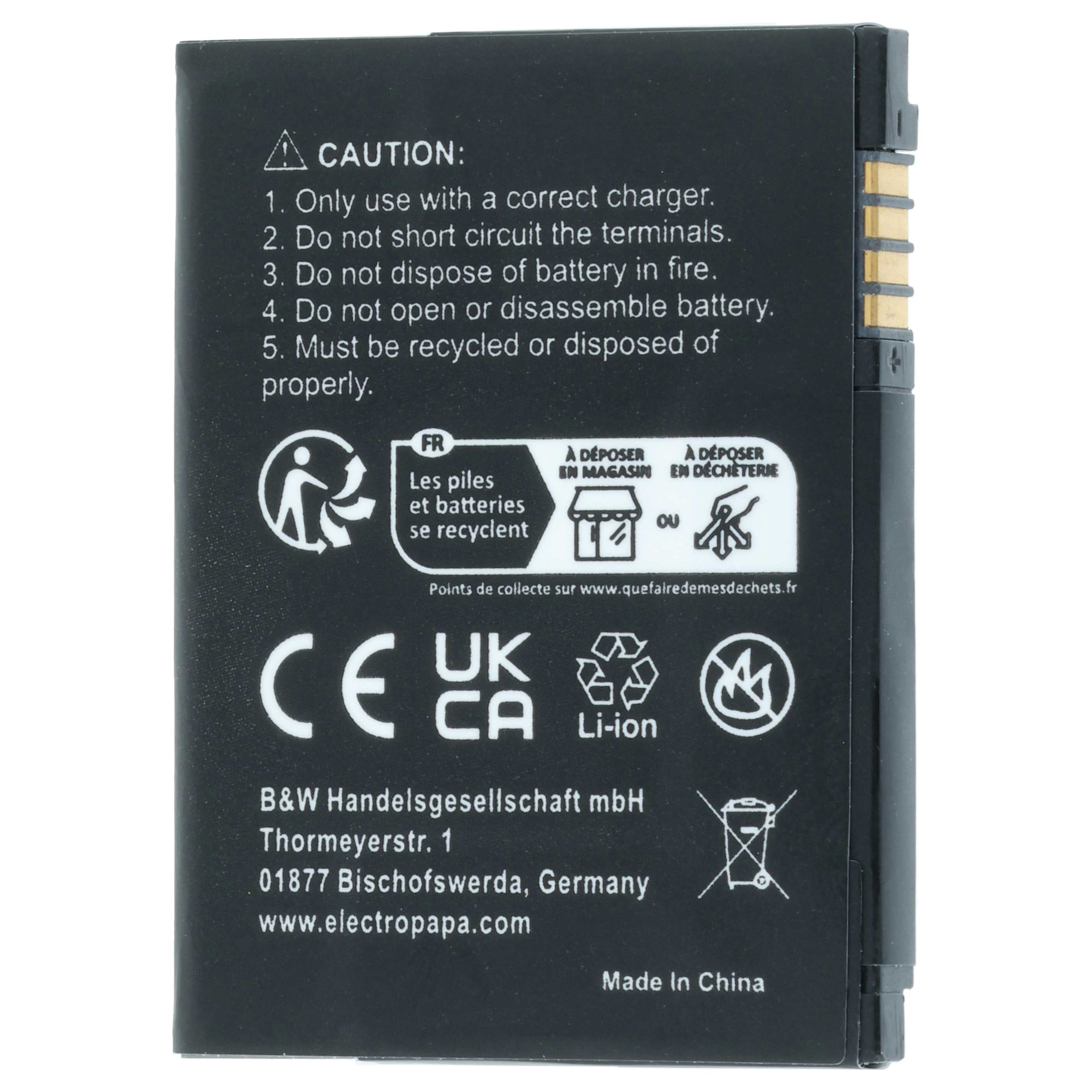 Batteria sostituisce Motorola SNN5805, SNN5805A, BX40, BX50, FNN7012AA per cellulare - 600mAh 3,7V Li-Ion 