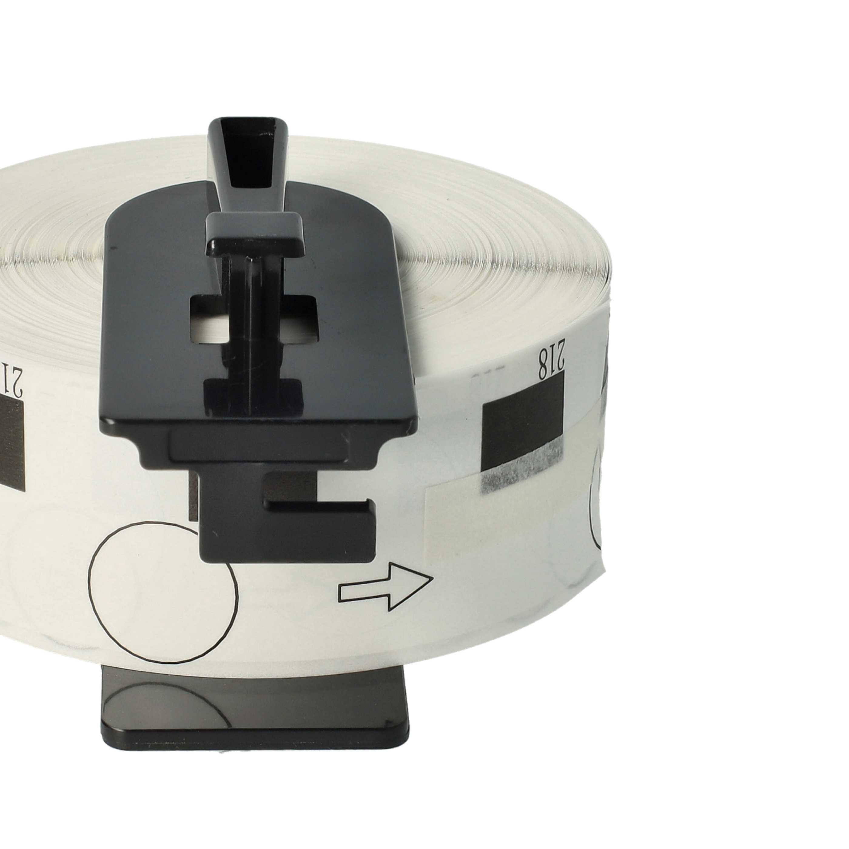 2x Label Roll replaces Brother DK-11218 Labeller - Premium 24 mm + Holder