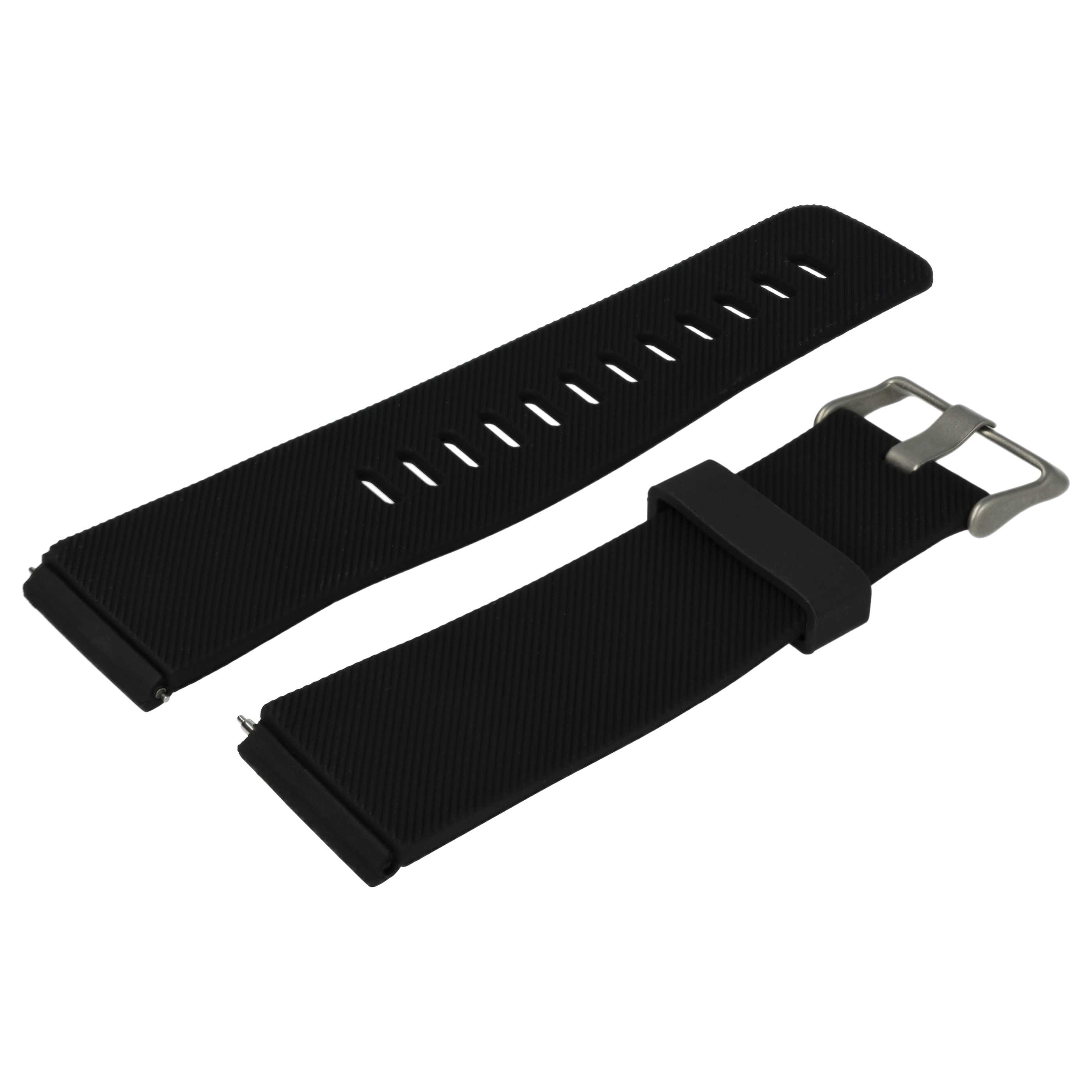wristband L for Fitbit Smartwatch - 9.5 + 11.5 cm long, 22mm wide, silicone, black