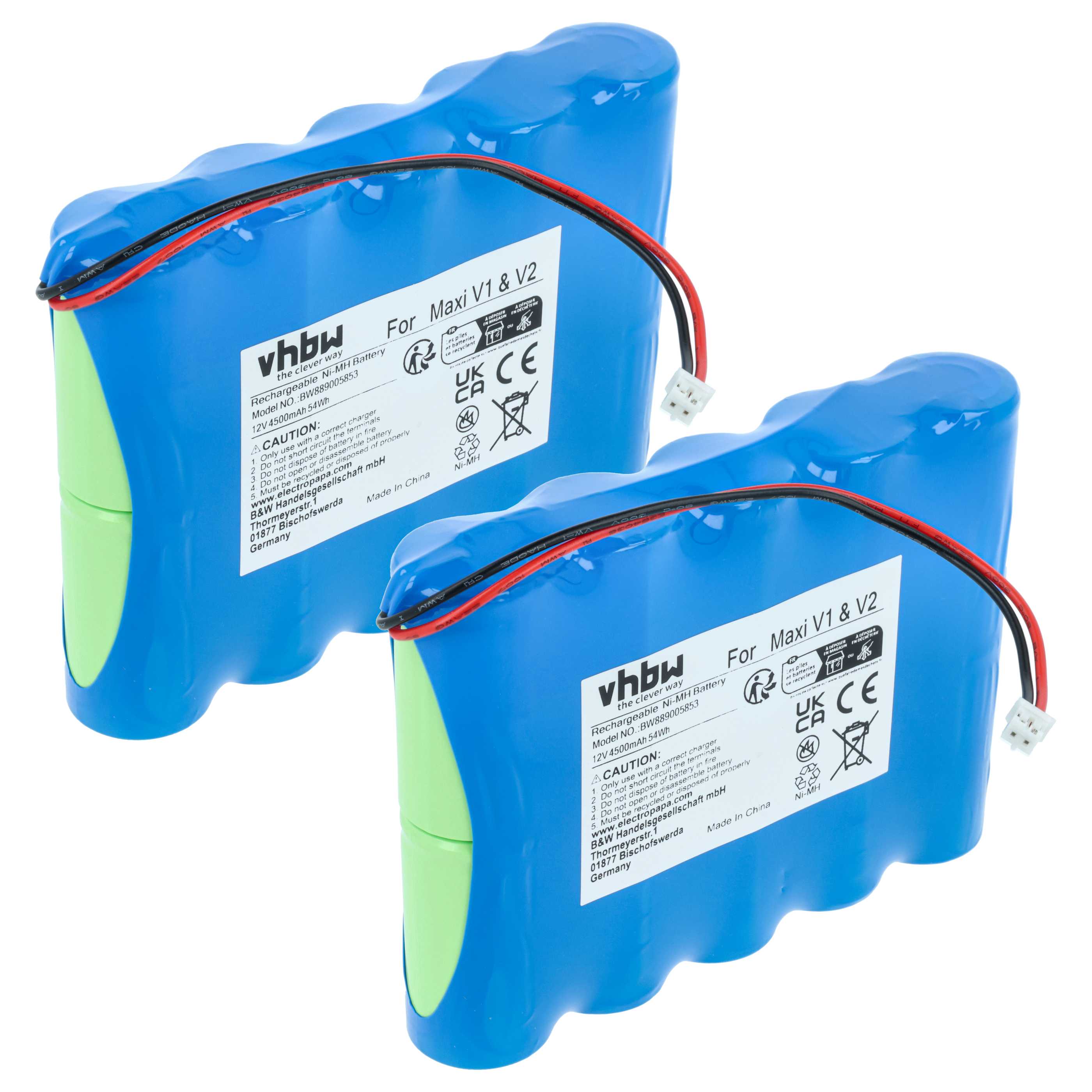 LED Light 2x Battery for ApeLight Maxi - 4.5 Ah 12 V NiMH