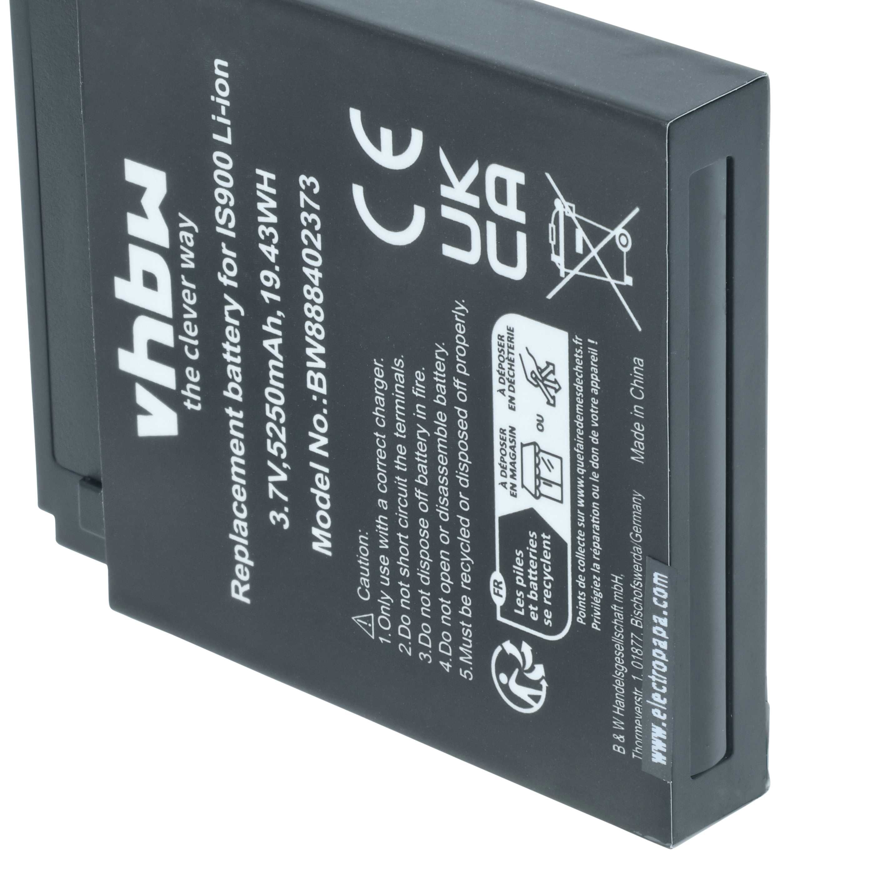 Batería reemplaza Pax IS900 para lector de tarjetas (5250 mAh, 3,7 V, Li-Ion)