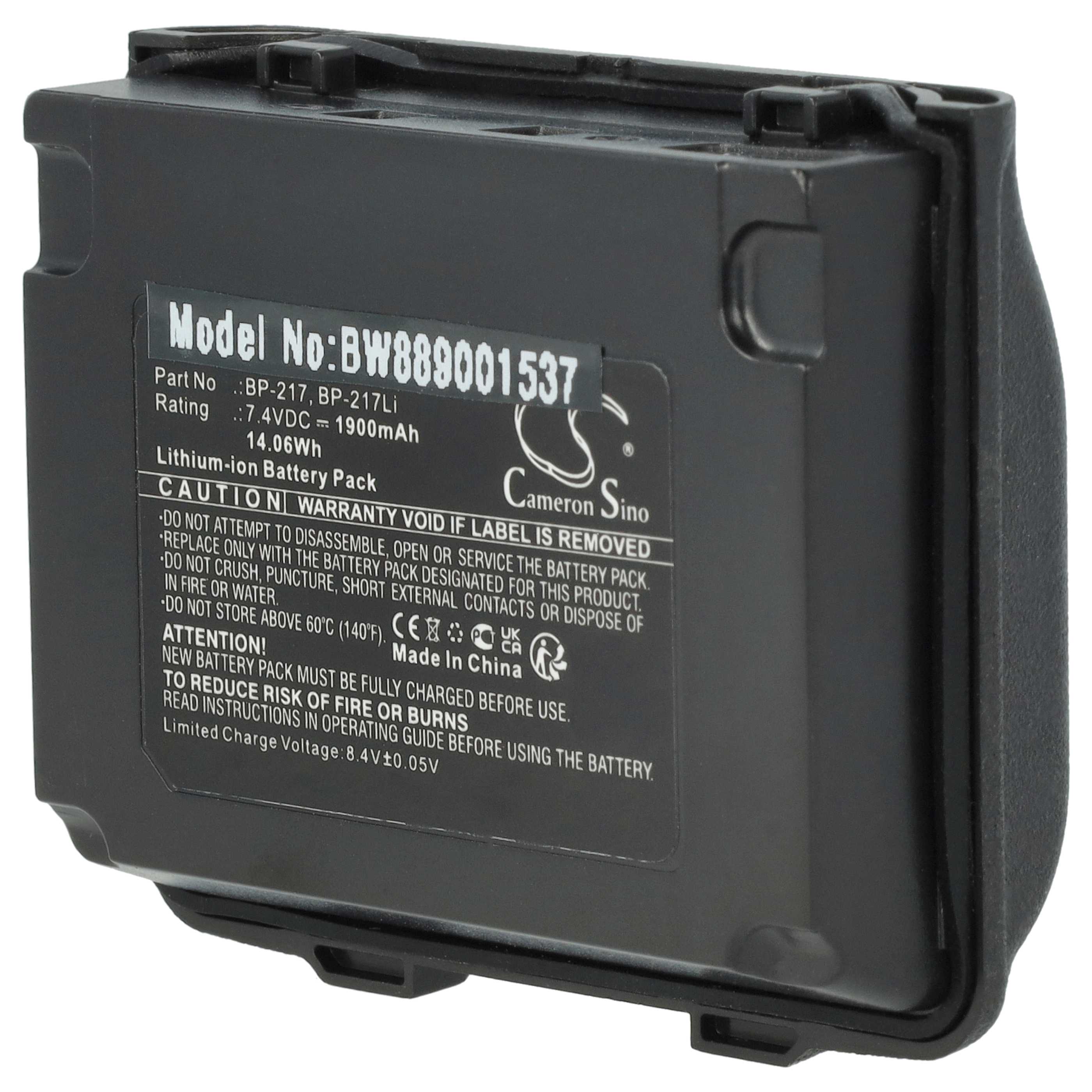 Radio 2x Battery replaces Icom BP-217LI, BP-217 - 1900 mAh 14.06 V Li-Ion