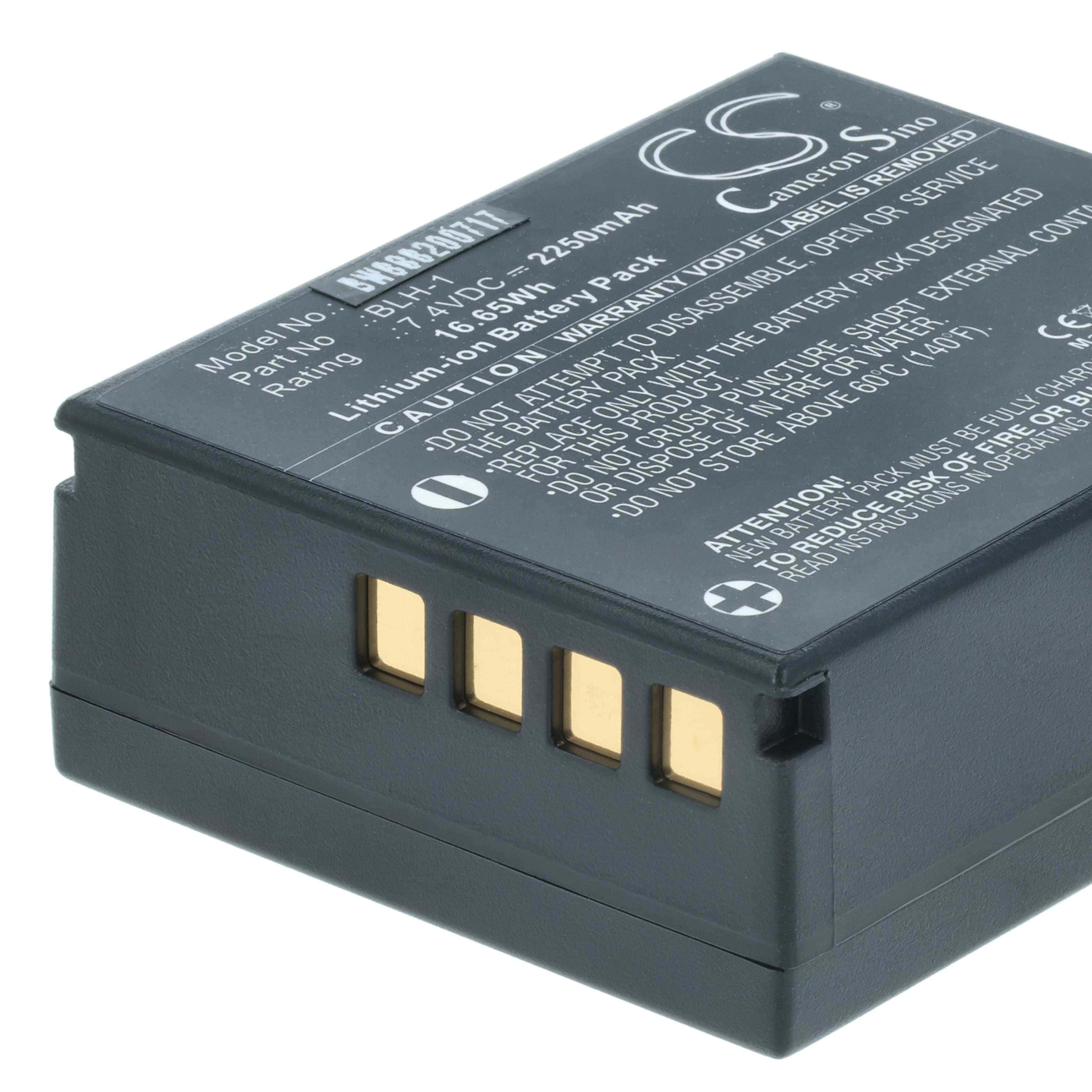 Battery replaces Olympus BLH-1 - 2250mAh, 7.4V, Li-Ion