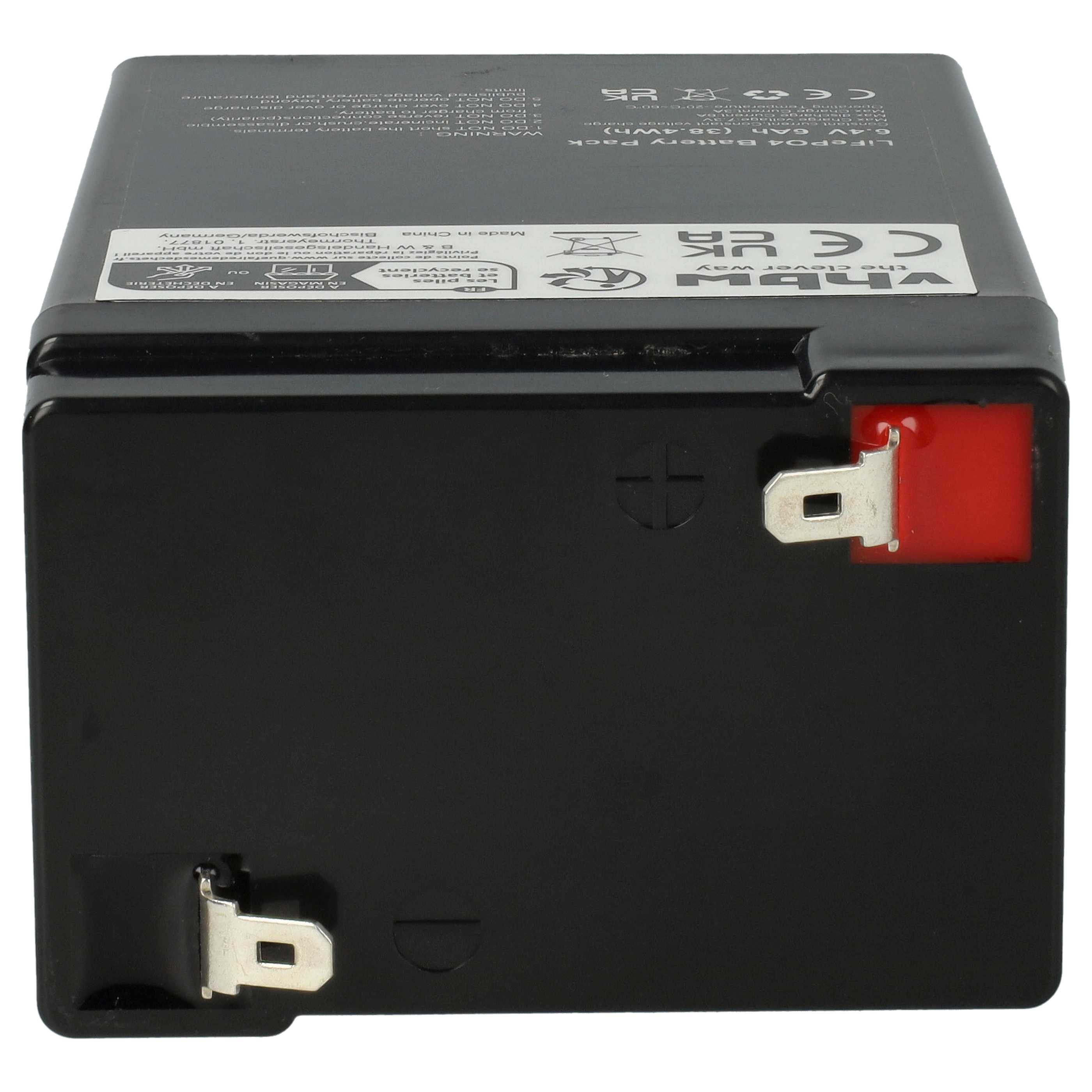2x Batteria per camper, barca, camping, roulotte, impianto solare - 6Ah 6,4V LiFePO4