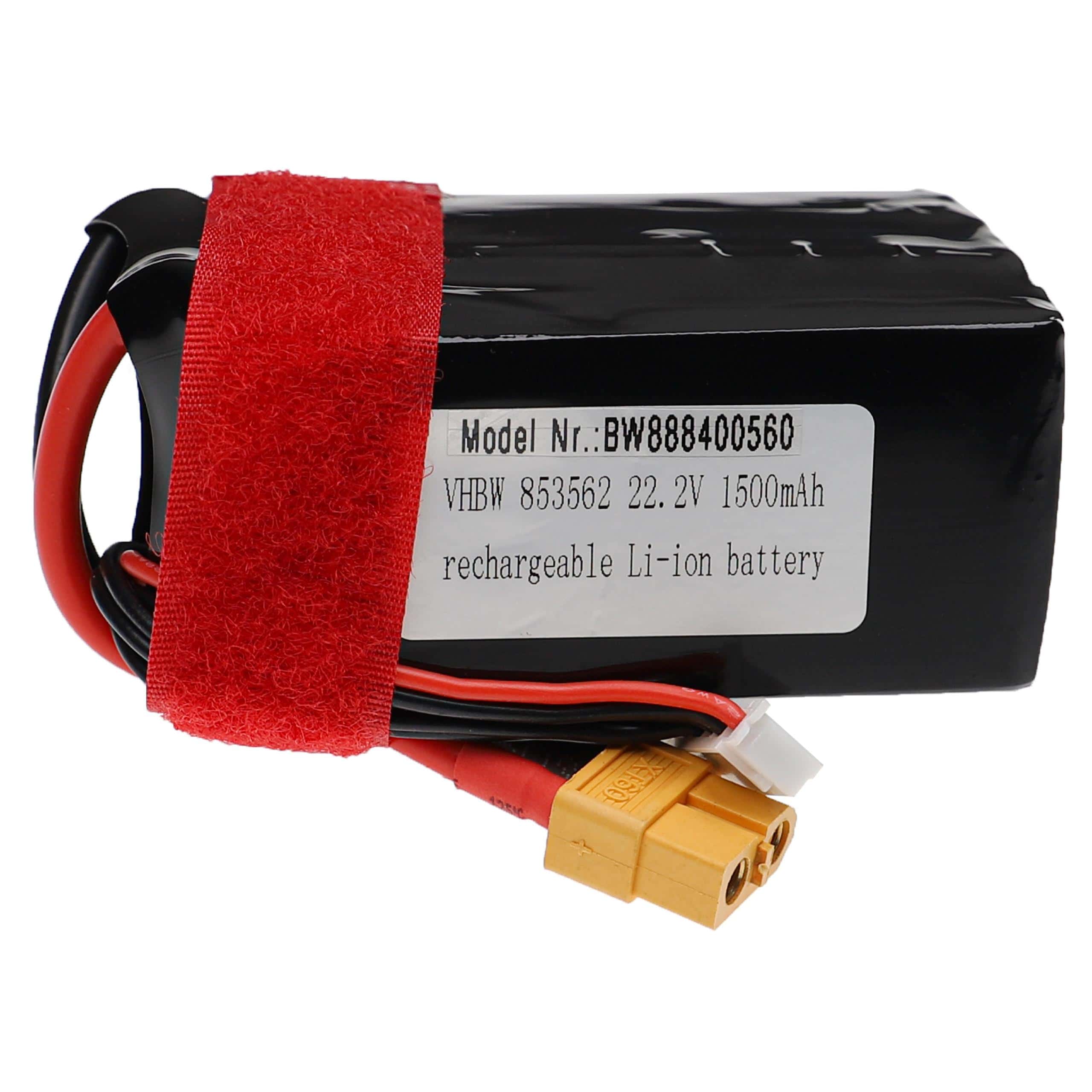 Batterie pour modèle radio-télécommandé - 1500mAh 22,2V Li-polymère, XT60