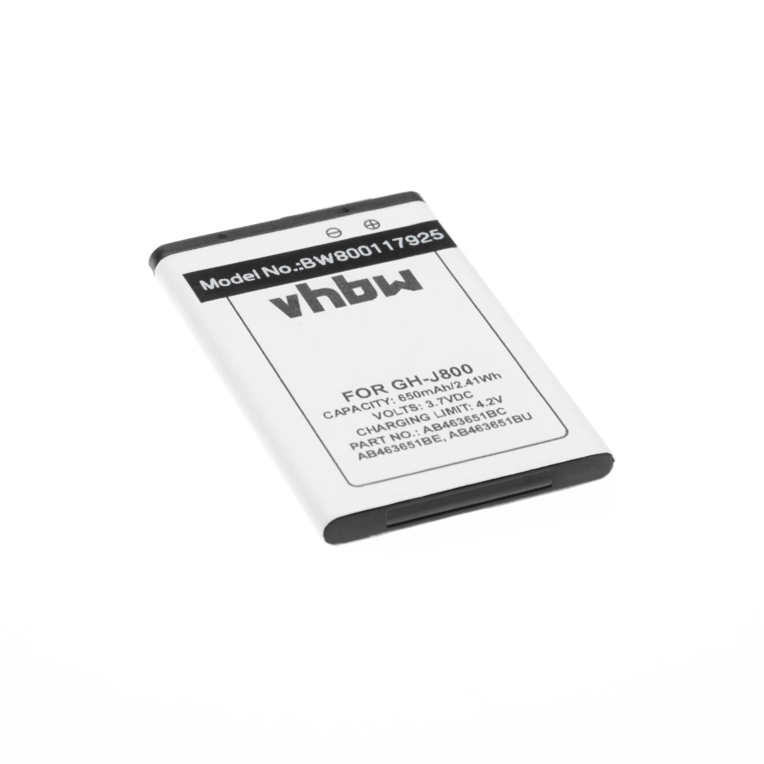 Mobile Phone Battery Replacement for Samsung AB463651BABSTD, AB463651BA, AB463651BC - 650mAh 3.7V Li-Ion