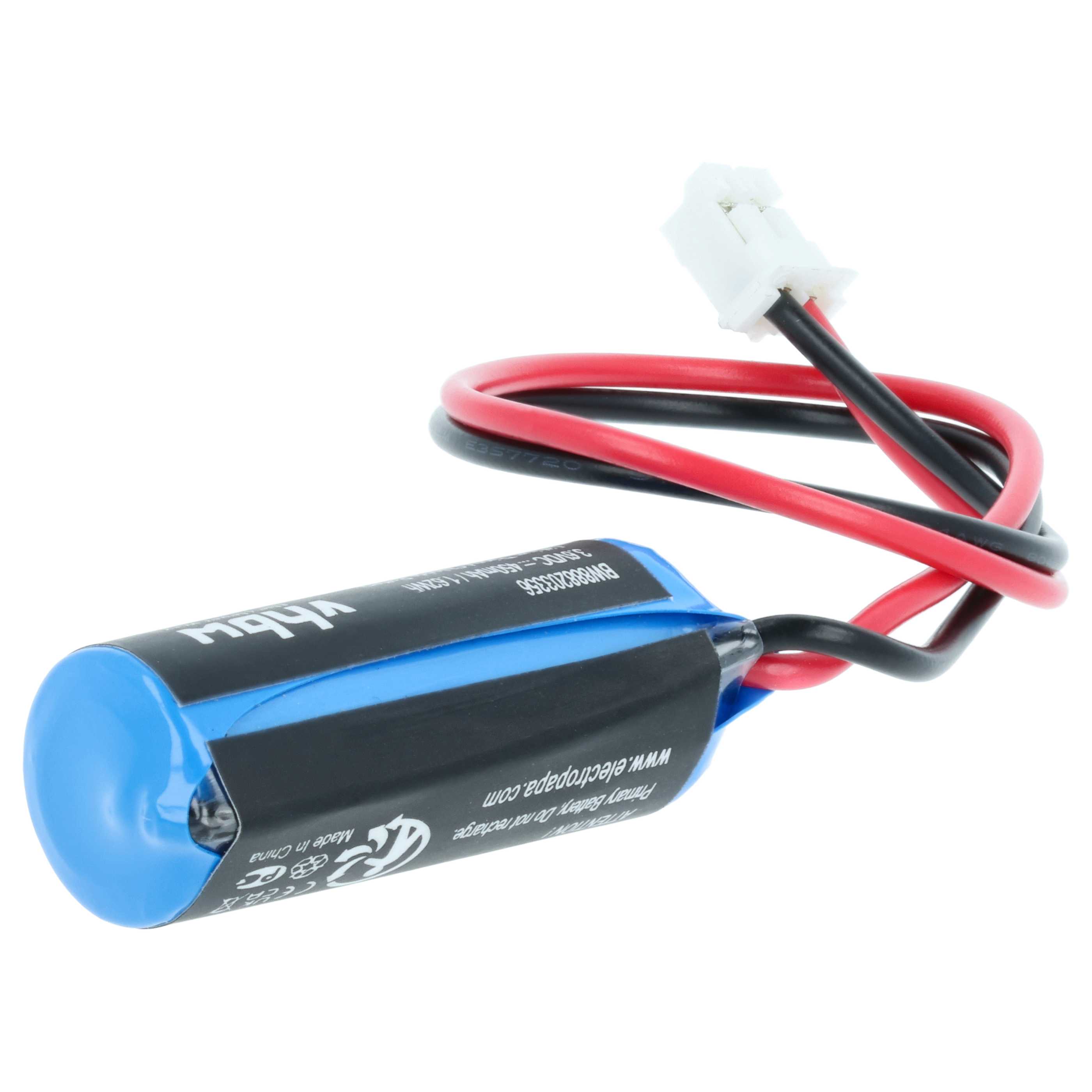 Batería reemplaza Omron CPM2C-BAT01 para controlador (450 mAh, 3,6 V, Li-SOCl2)