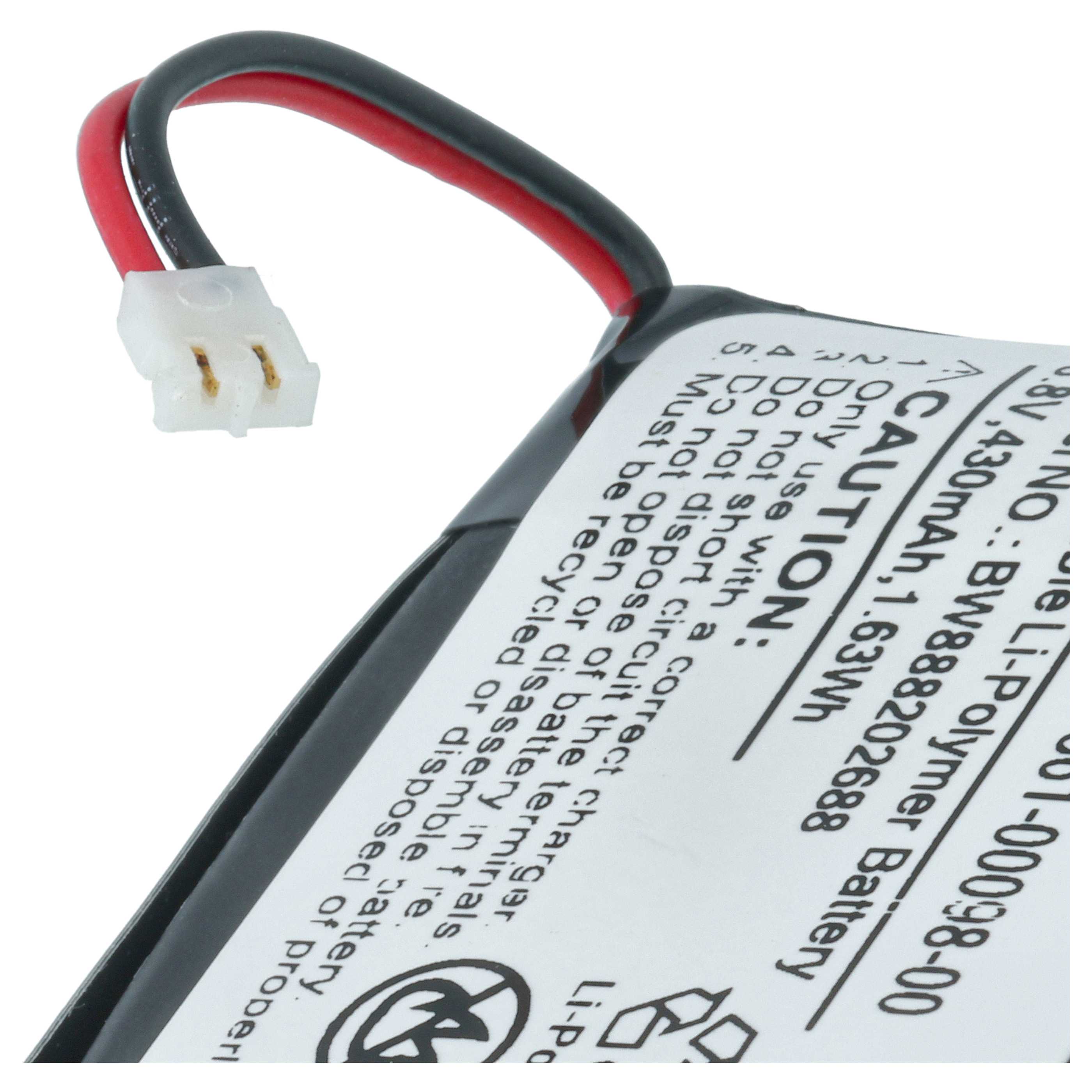Smartwatch Battery replaces Garmin 361-00098-00 - 410 mAh 3.8 V Li-polymer