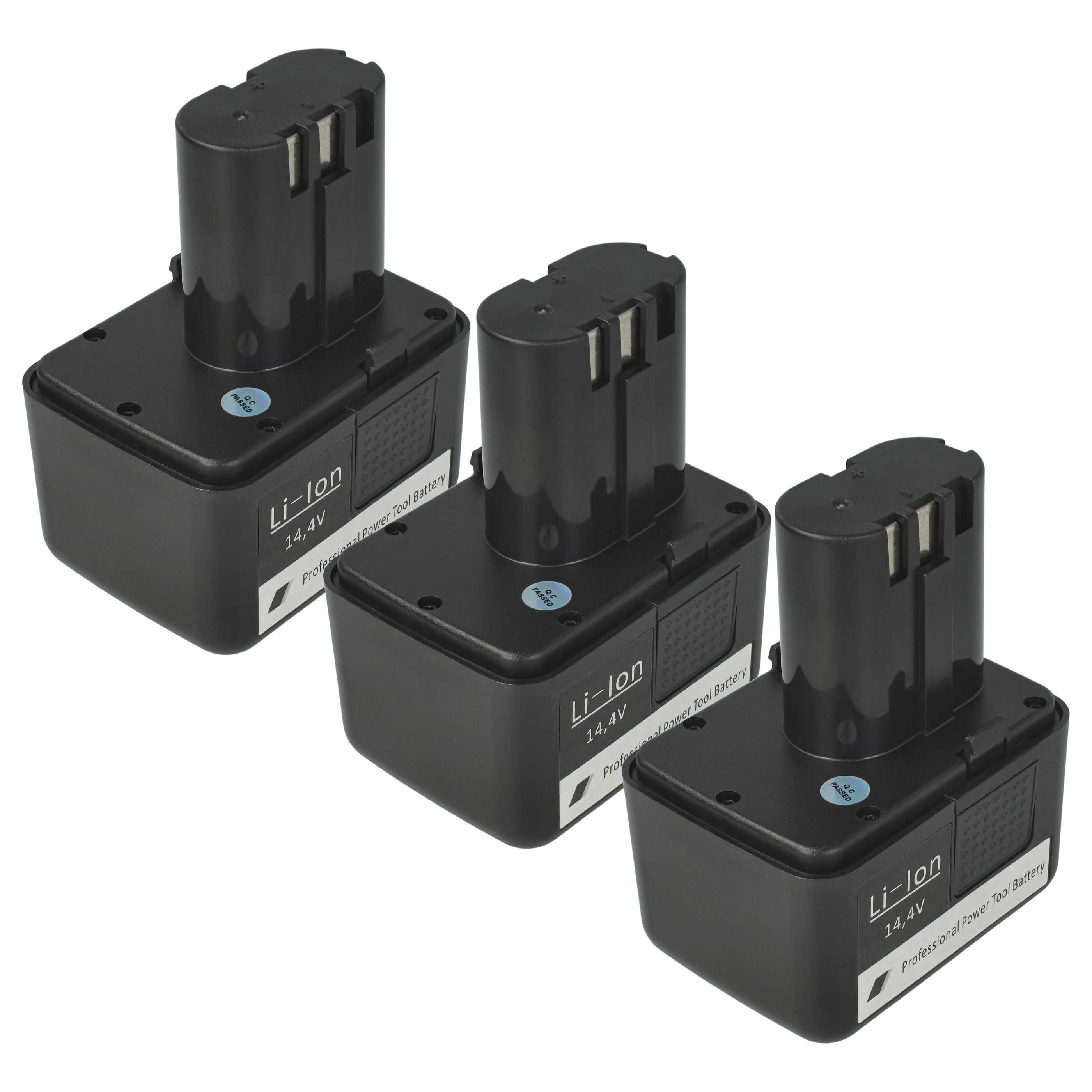 3x Battery replaces Gesipa 7251045, 7251049 Blind Rivet Gun - 2000 mAh, 14.4 V, Li-Ion