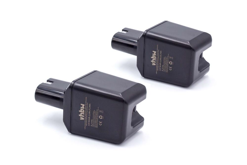 Batteries (2x pièces) remplace Bosch 2 607 335 180, 2 607 335 021 pour outil électrique - 2100 mAh, 12 V, NiMH