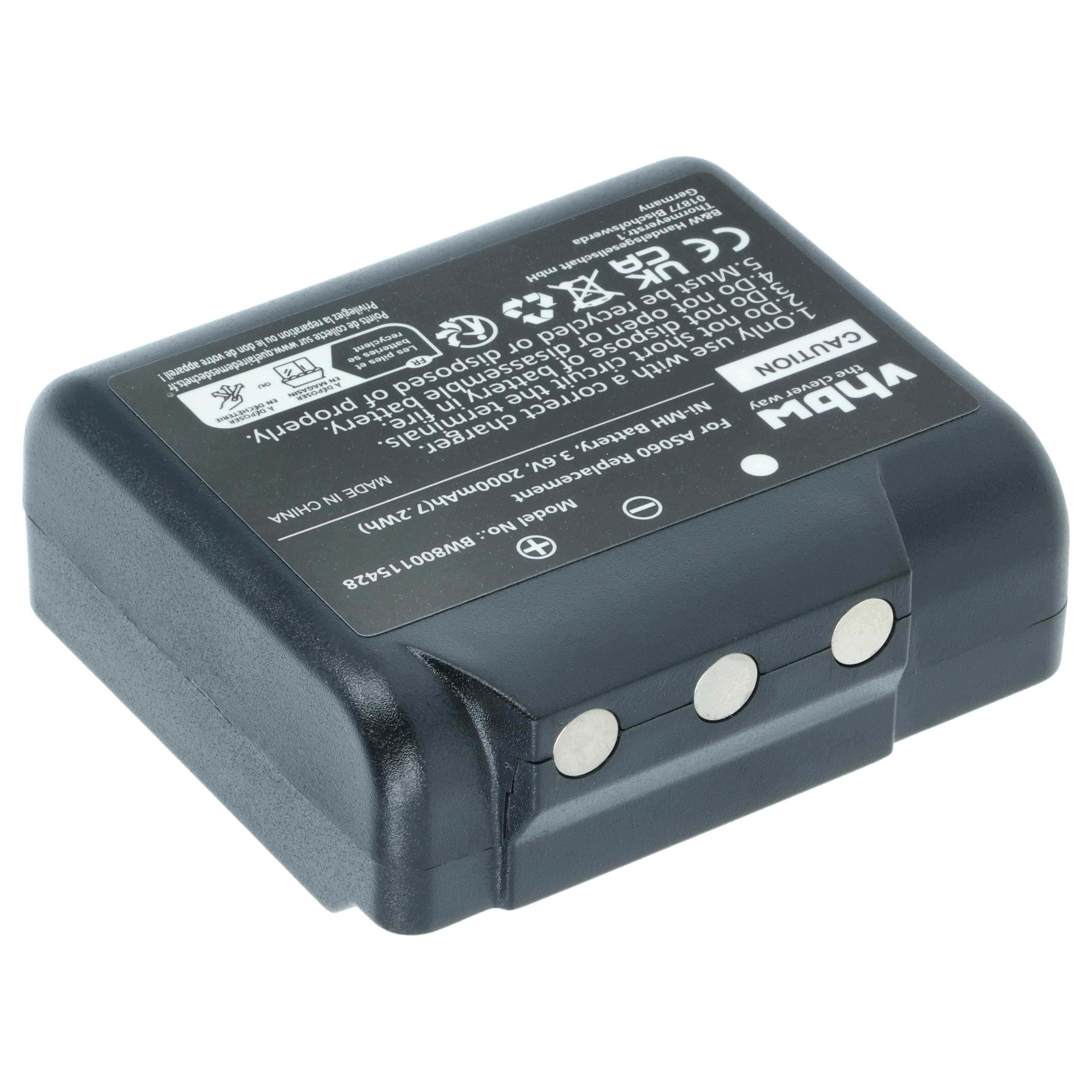2x Akumulator do zdalnego sterowania zamiennik IMET AS060, AS083 - 2000mAh 3,6V NiMH