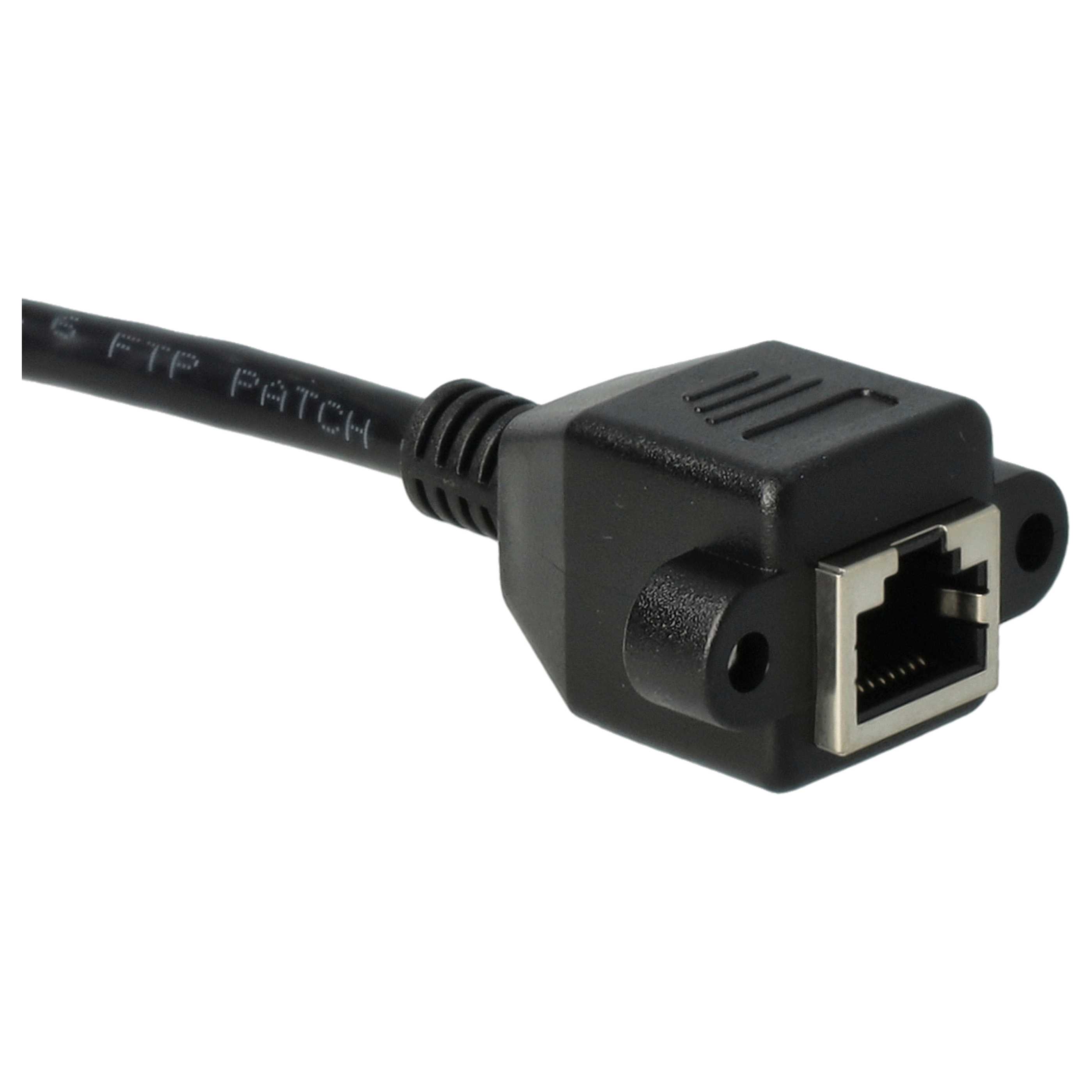 Cat6 Verlängerungskabel RJ45 Stecker auf RJ45 Buchse - Ethernet LAN Kabel mit RJ45 Einbaubuchse, 0,3 m