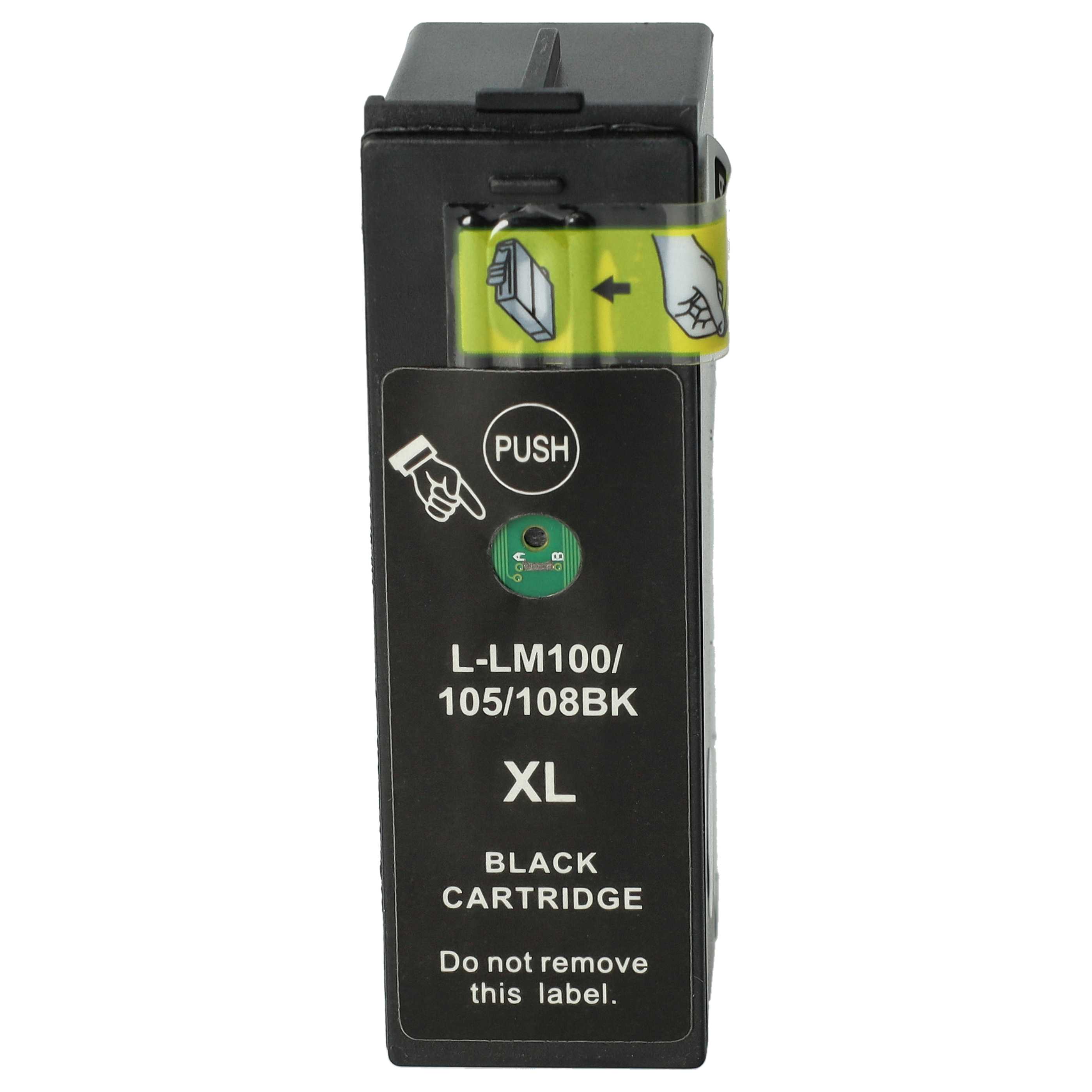 Tintenpatrone als Ersatz für Lexmark 100XL, 100XLA, 100 XL, 100 für Lexmark Drucker - Schwarz 19ml