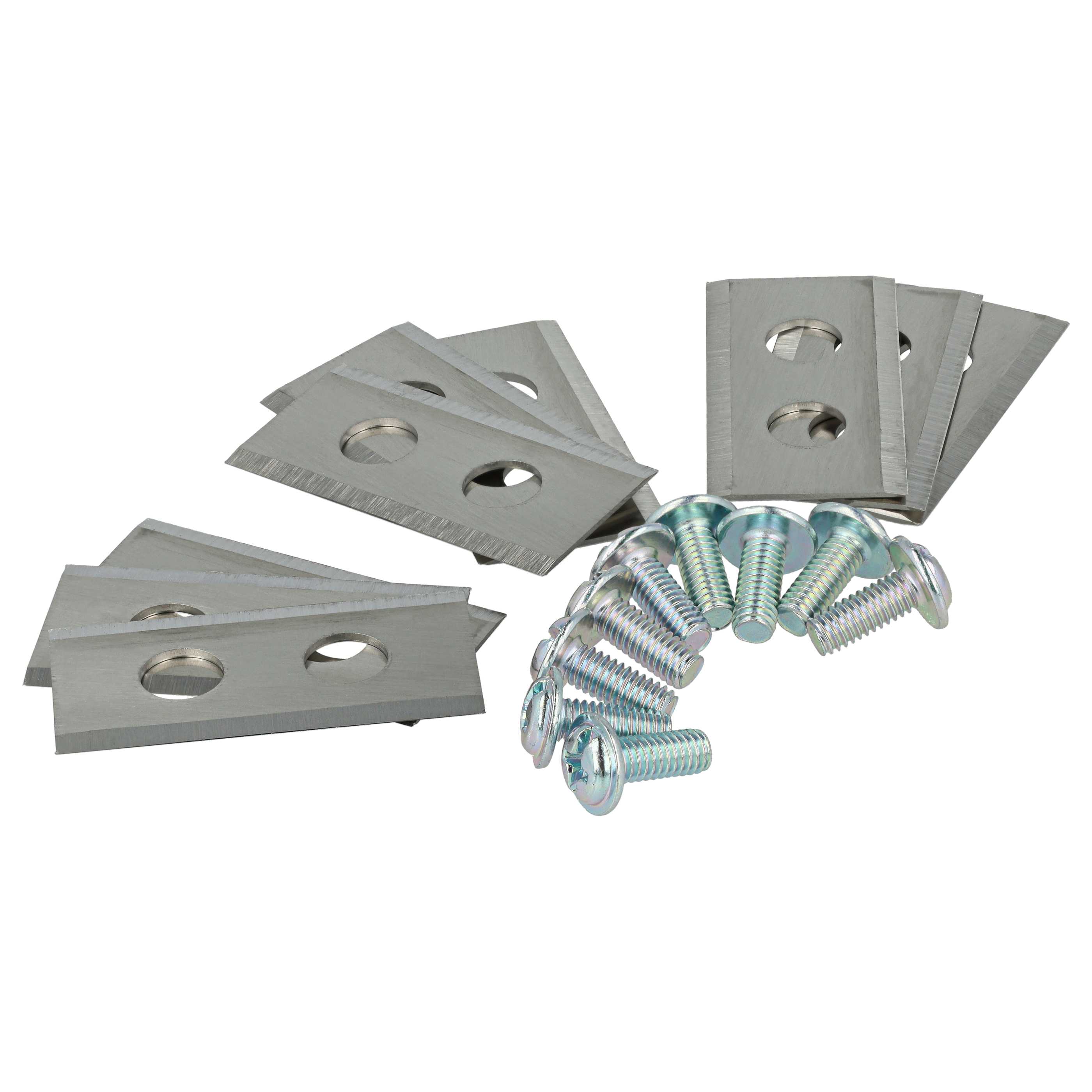 9x Exchange Blade replaces Worx WA0789 Cordless Lawnmower etc. - Steel, Silver