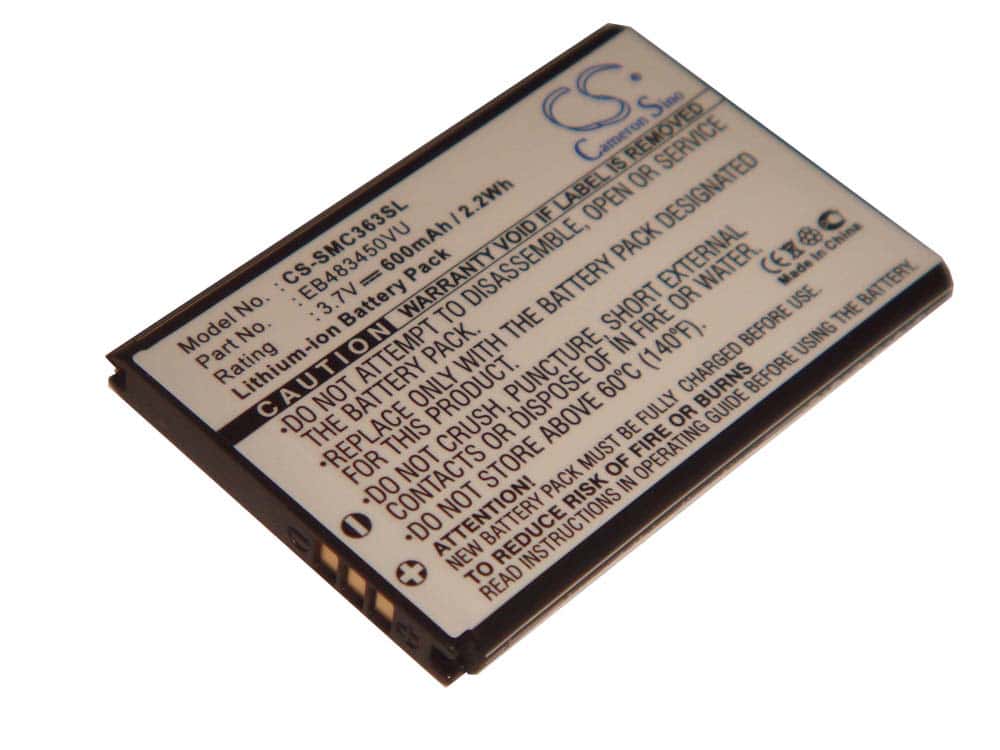 Batteria sostituisce Samsung EB483450VU per cellulare Samsung - 600mAh 3,7V Li-Ion