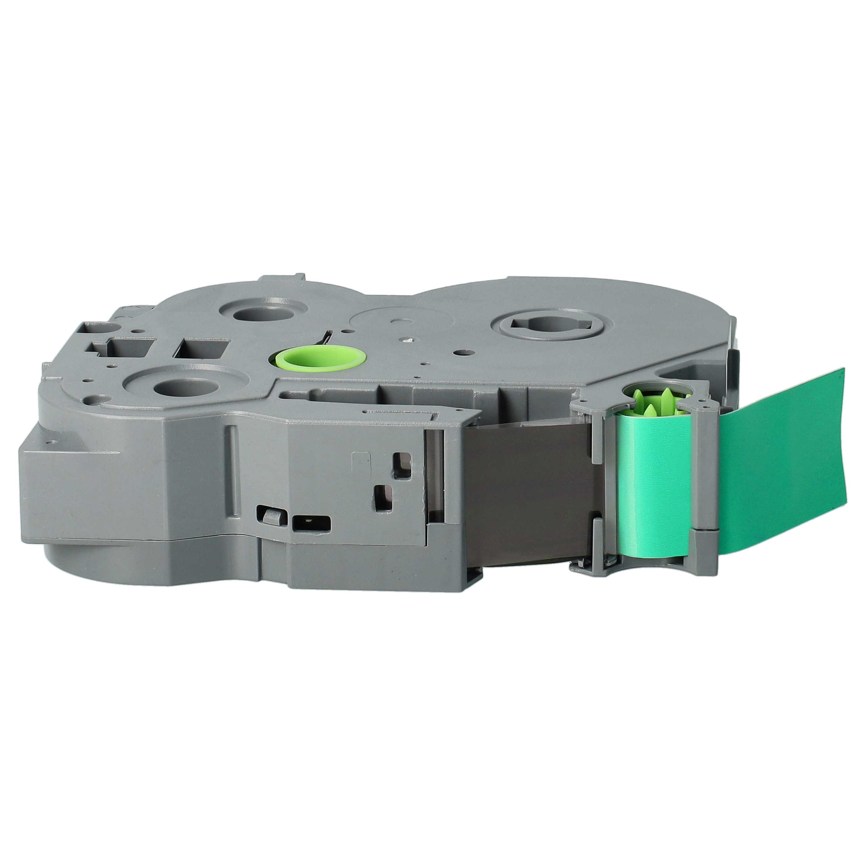 Label Tape as Replacement for Brother TZ-FX741, TZE-FX741, TZFX741, TZeFX741 - 18 mm Black to Green, Flexible