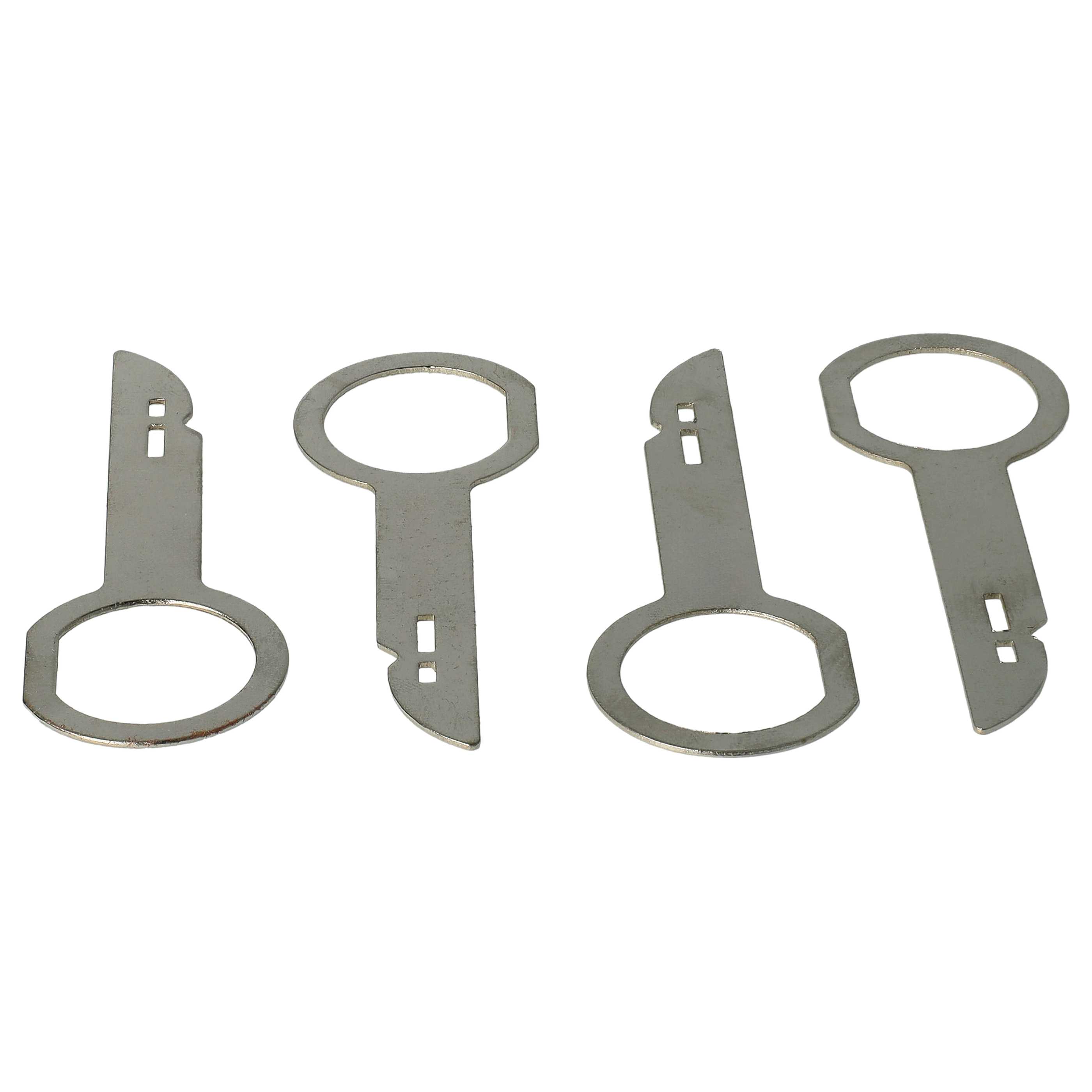 4x herramienta liberación de radio de coche compatible con Audi, Seat, Skoda, Ford, Volkswagen, Mercedes-Benz