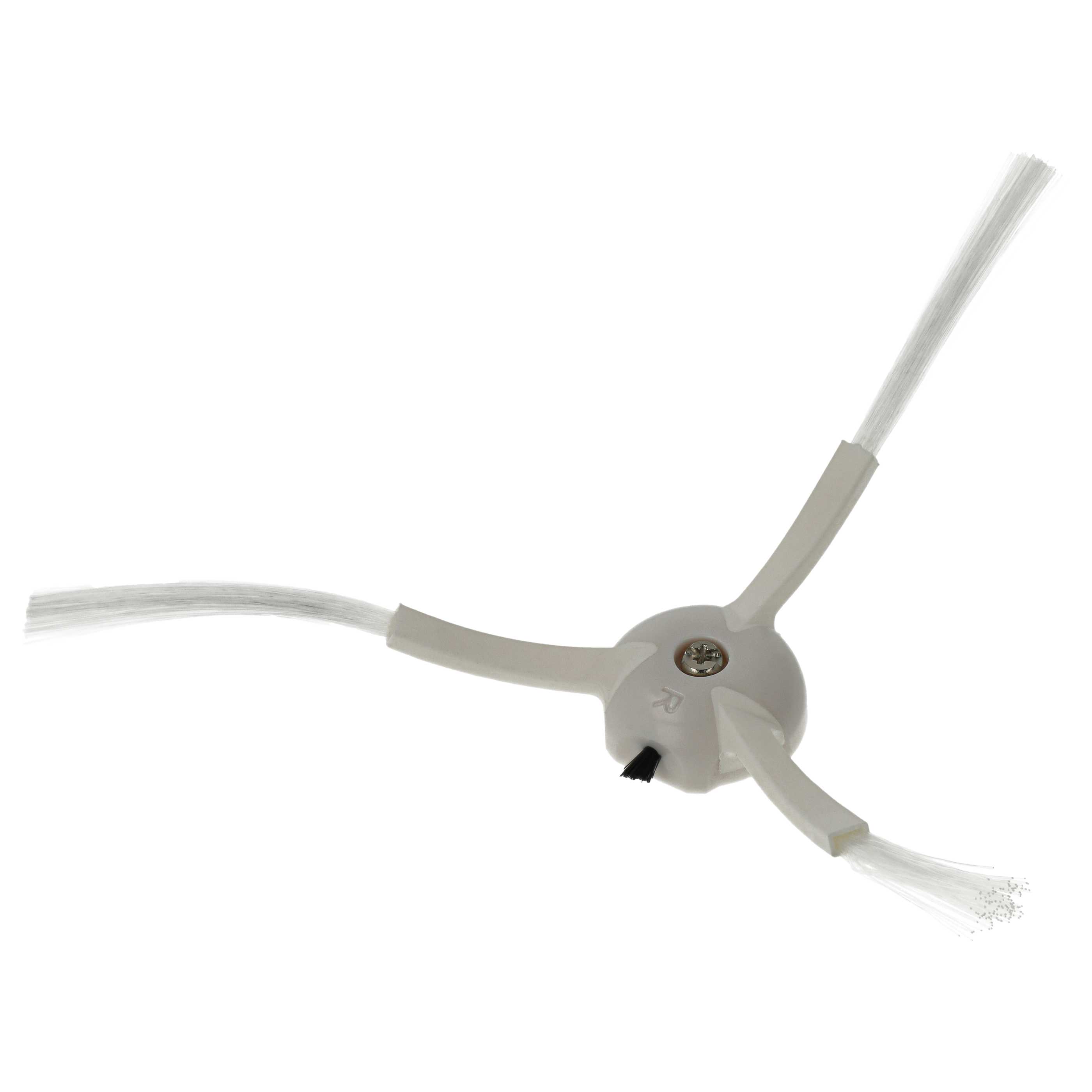 2x Side Brush suitable for Proscenic, Kyvol, Uoni, Ultenic Robot Vacuum Cleaner etc. - 3-armed, white