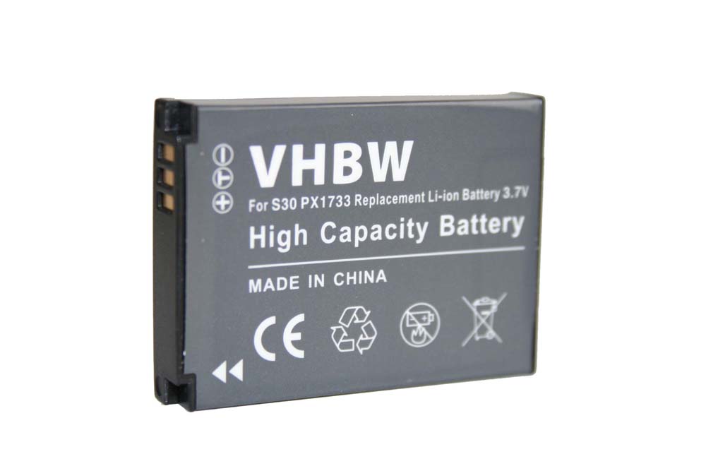 Batterie remplace Toshiba PC1733E-1BRS, PX1733 pour caméscope - 700mAh 3,7V Li-ion