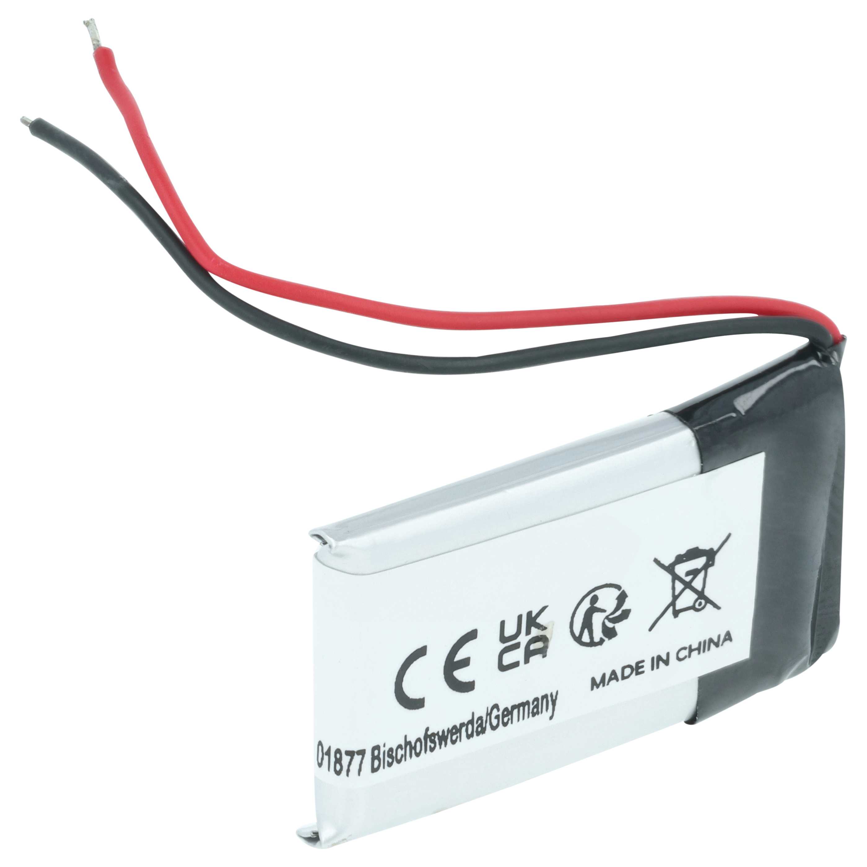MP3-Player Battery replaces Sony 381424, AHB441623 - 110 mAh 3.7 V Li-polymer