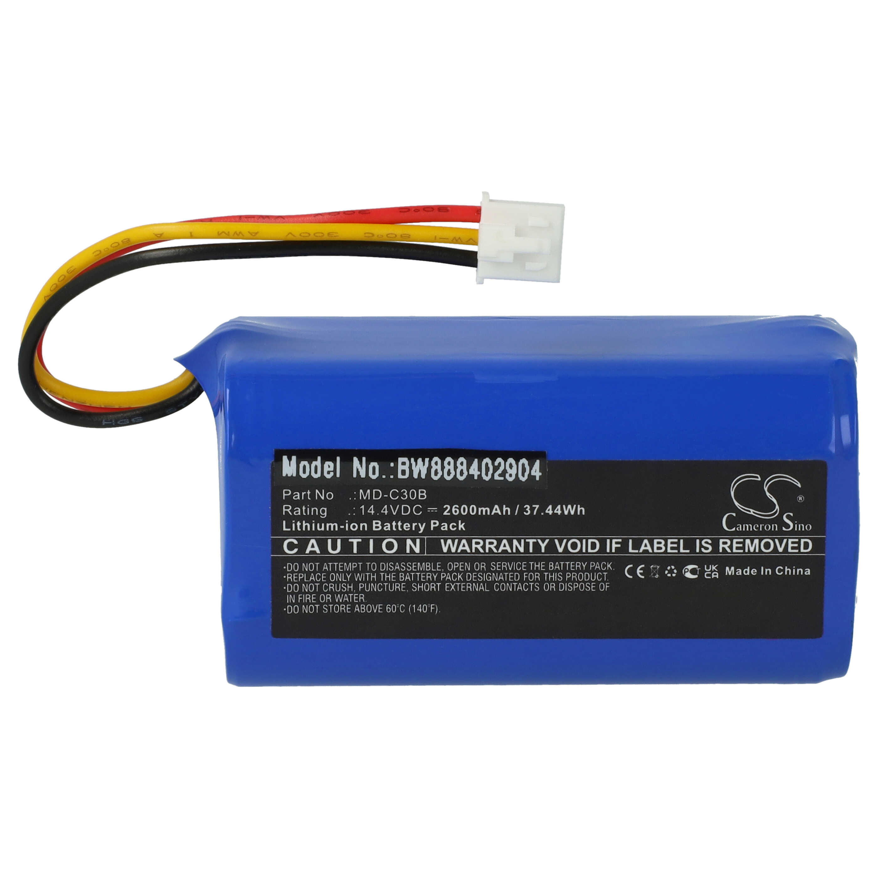 Battery Replacement for Blaupunkt 6.60.40.02-0, D071-INR-CH-4S1P for - 2600mAh, 14.4V, Li-Ion