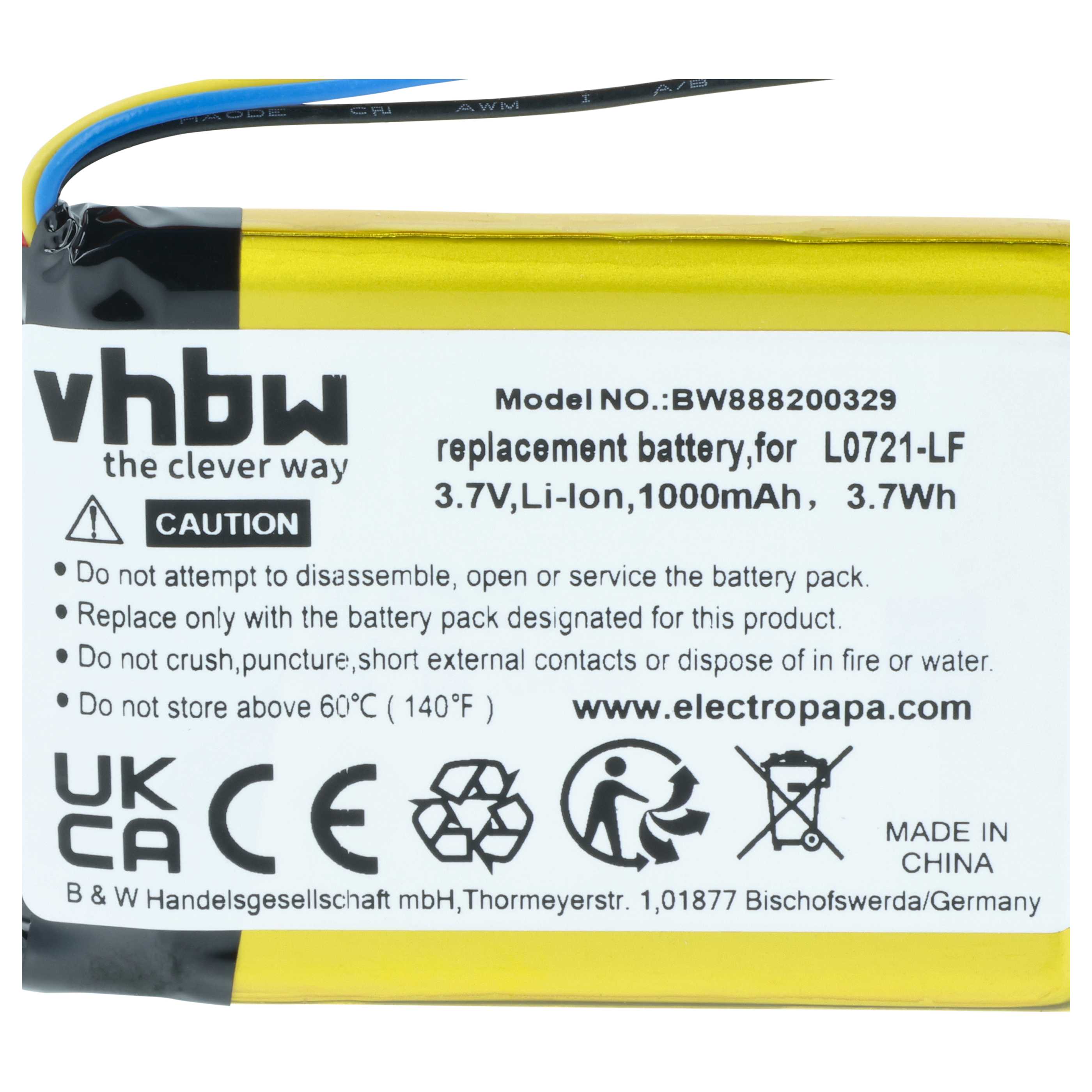 Akumulator do głośnika zamiennik JBL L0721-LF - LiPo 1000mAh