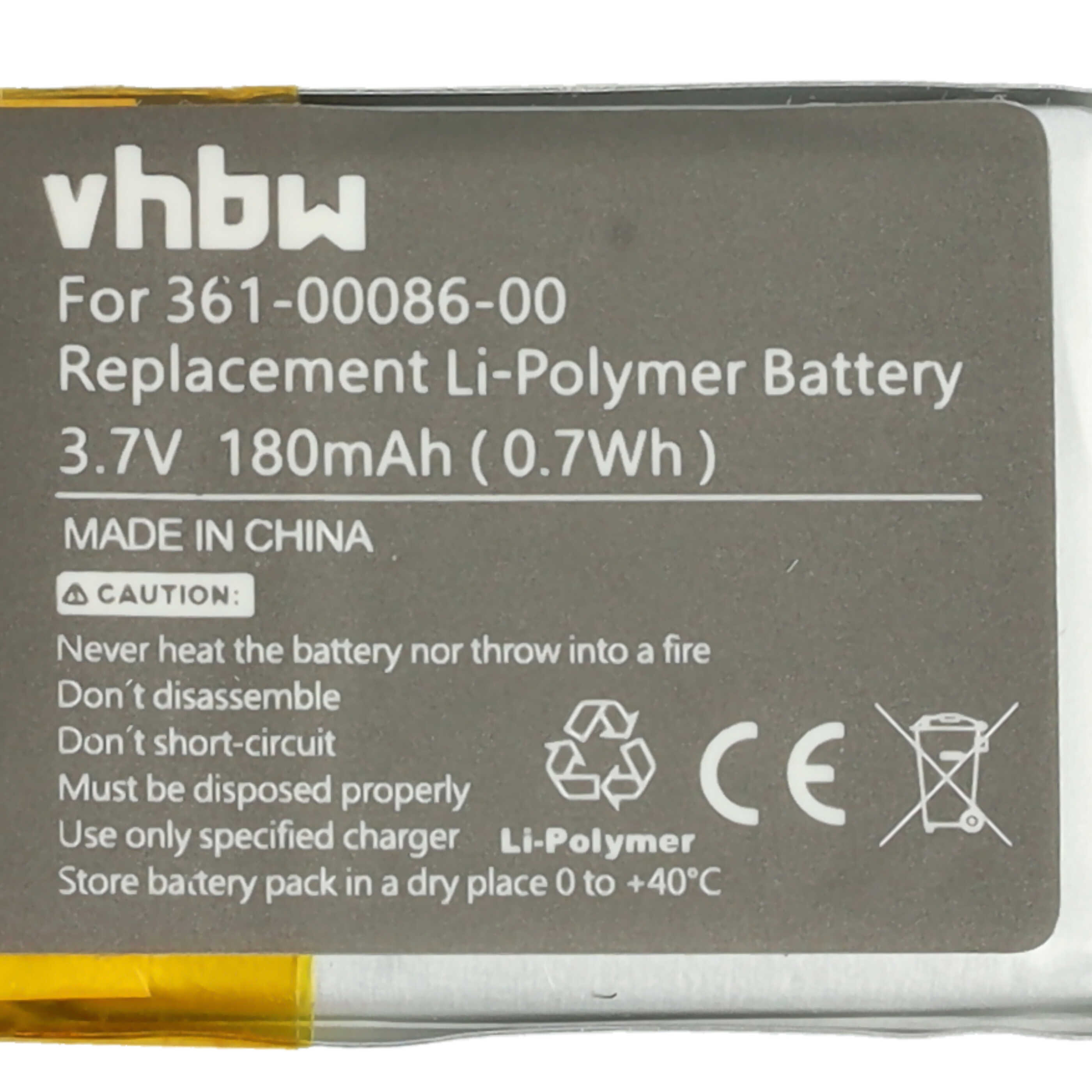 Batería reemplaza Garmin 361-00072-00 para smartwatch Garmin - 180 mAh 3,7 V Li-poli + herramientas