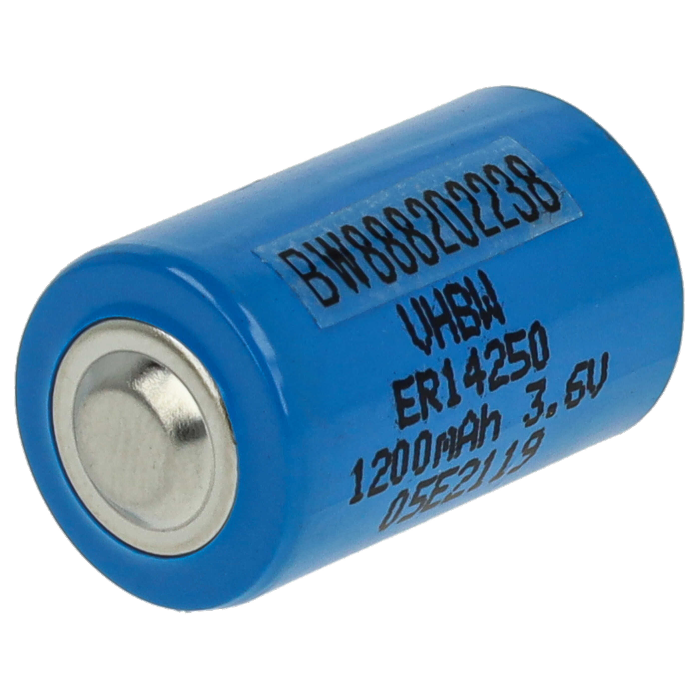 5x Bateria ER14250 zamiennik 1/2AA, 1770-XZ, 3B26, 418-0076, 60-0576-100 - 1200 mAh 3,6 V Li-SOCl2