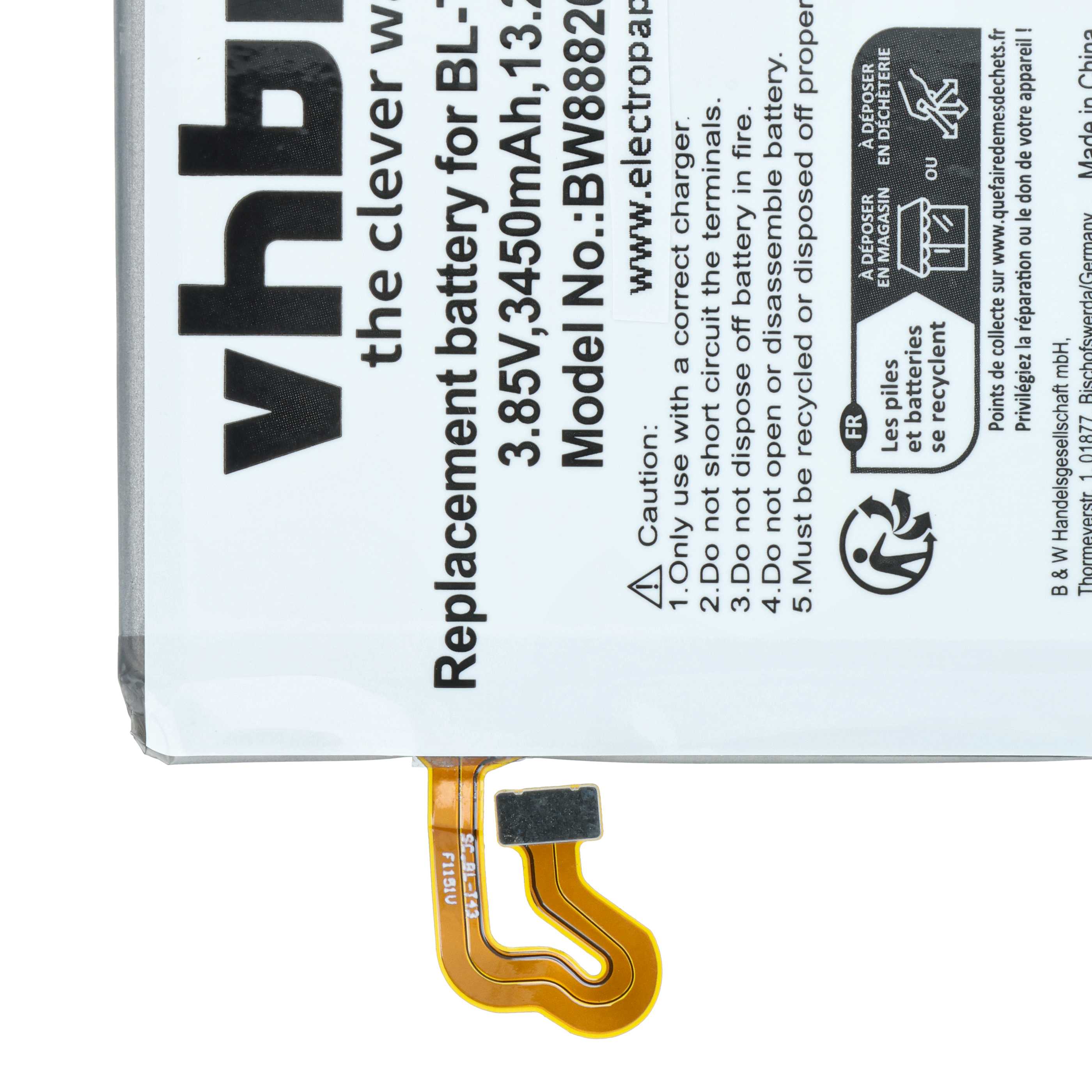 Mobile Phone Battery Replacement for LG EAC64518901, BL-T43 - 3450 mAh 3.85 V Li-polymer