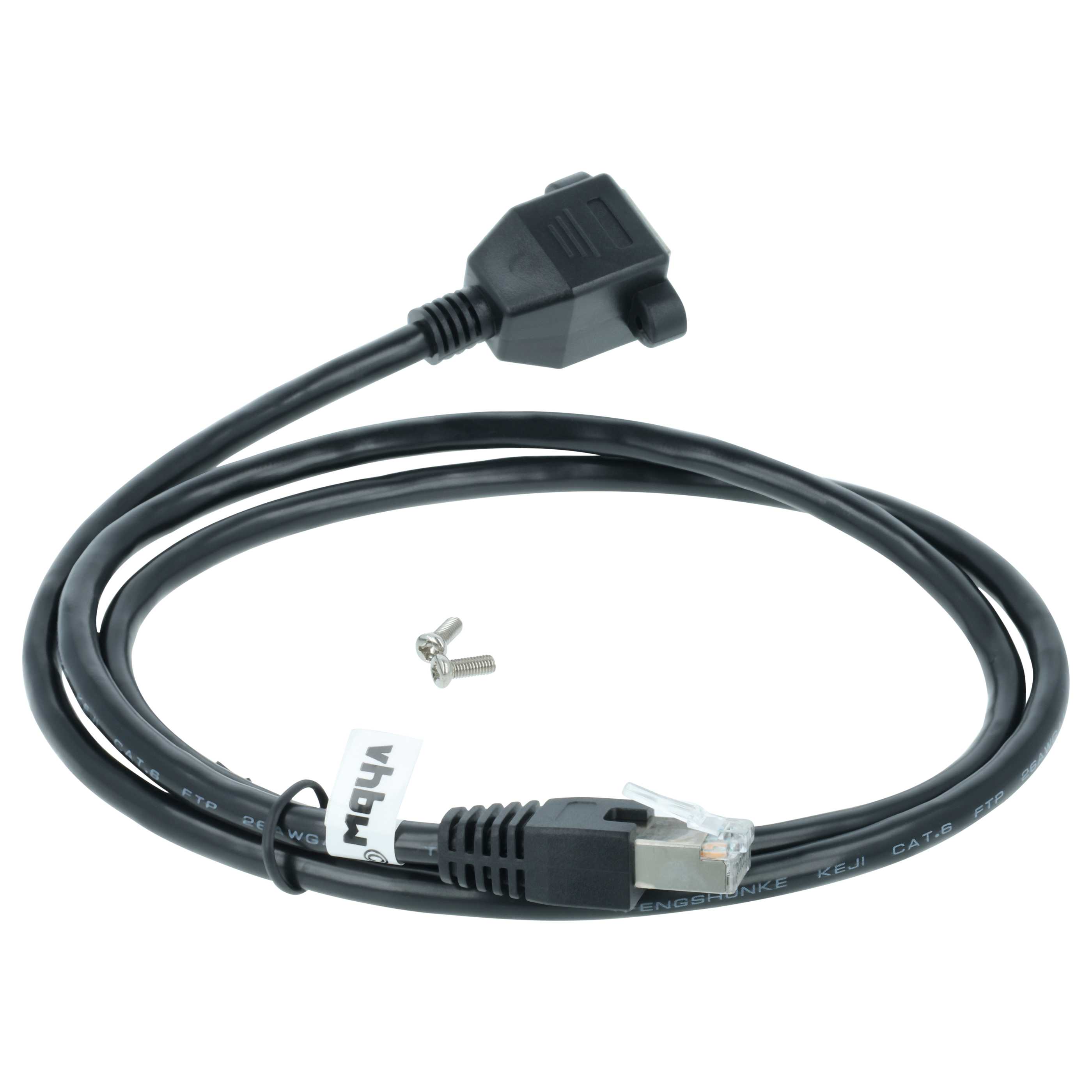 Cable de extensión Cat6, RJ45 (m) a RJ45 (h) - Cable Ethernet LAN con conector RJ45 incorporado, 1 m