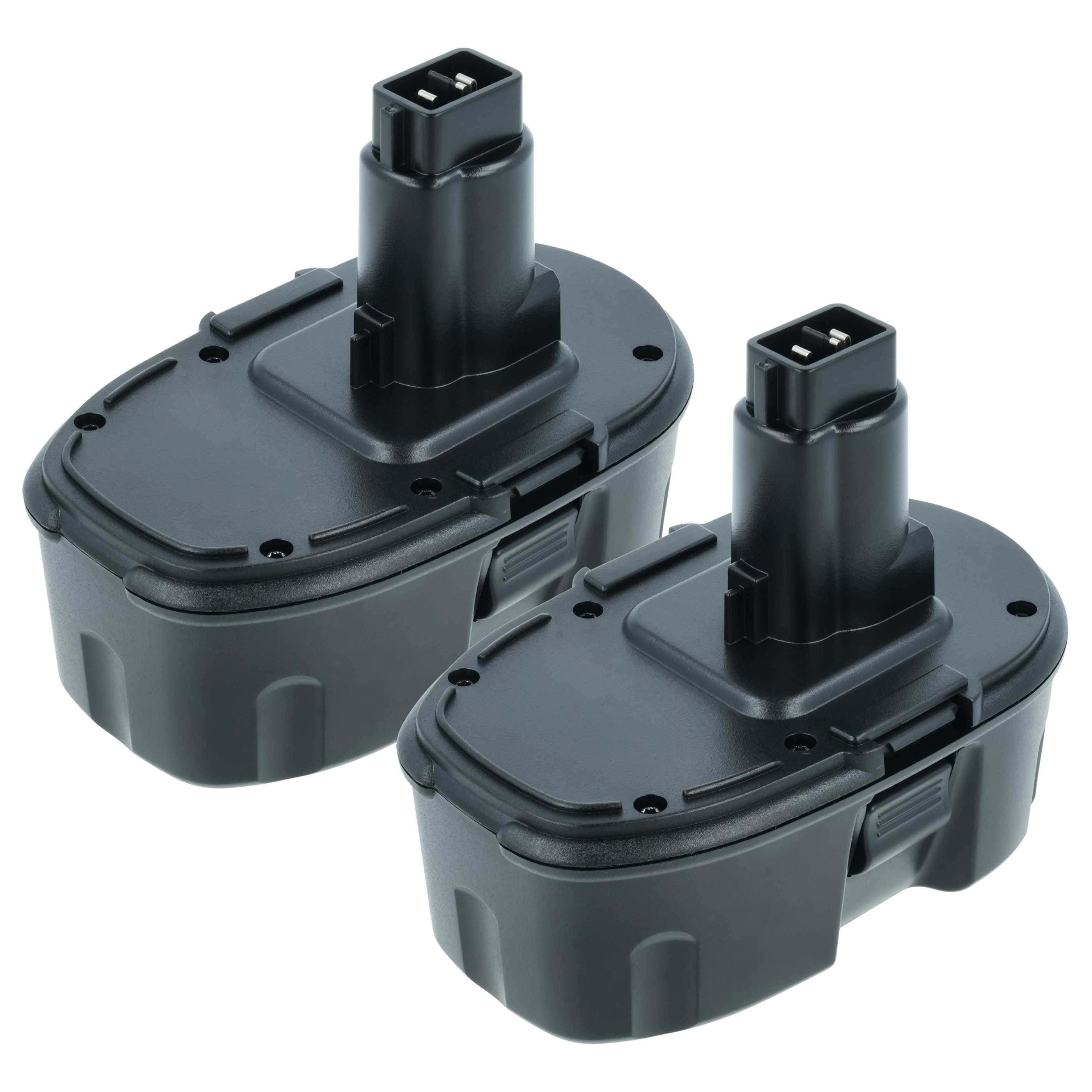 Akku (2x Stück) 18V als Ersatz für Dewalt DW9095, DE9039, DC9096, DC9099, DE9503, DE9096, DE9095 - 3Ah, NiMH