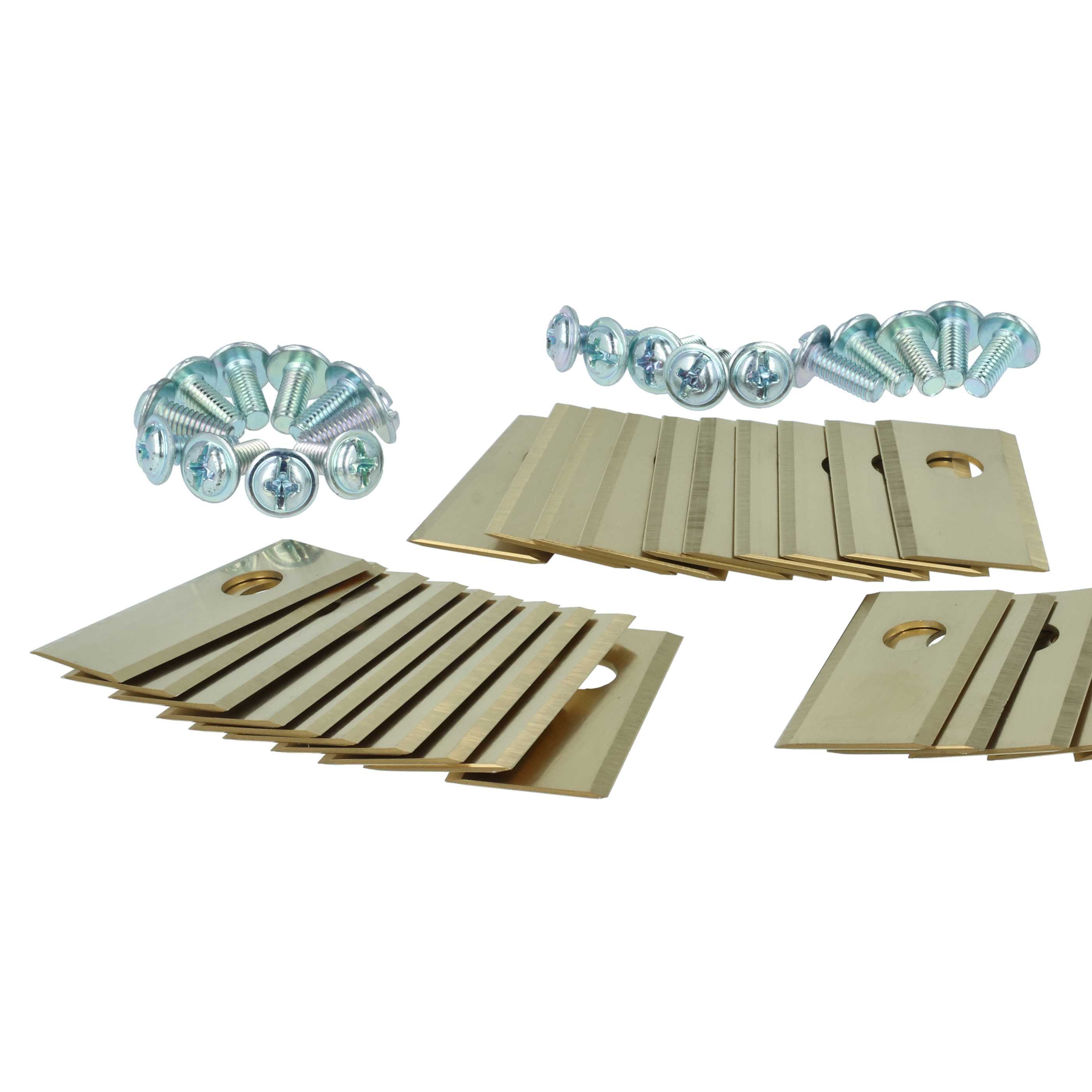 30x Exchange Blade for Philips, Scheppach, Worx, Landxcape Cordless Lawnmower etc.titanium apatite, Silver