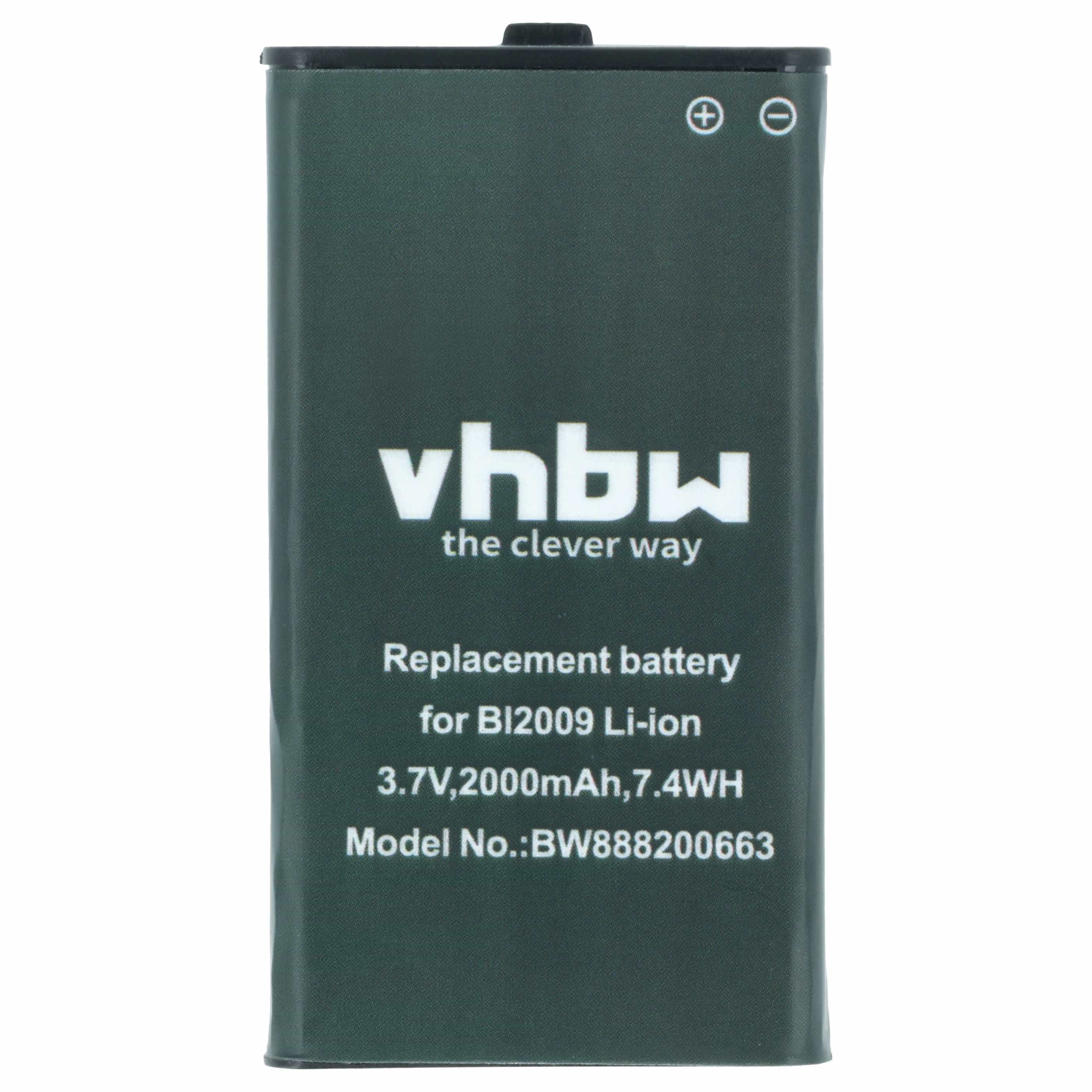 Radio Battery replaces Hytera BL2009 - 2000 mAh 3.7 V Li-Ion