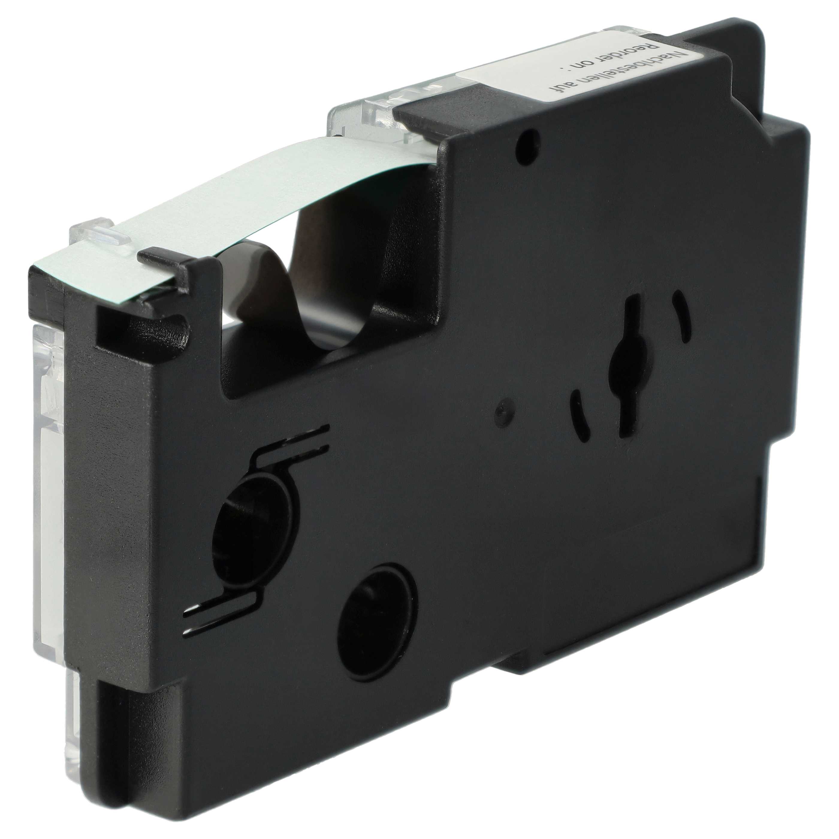 Label Tape replaces Casio XR-9GN1, XR-9GN - 9 mm Black to Green