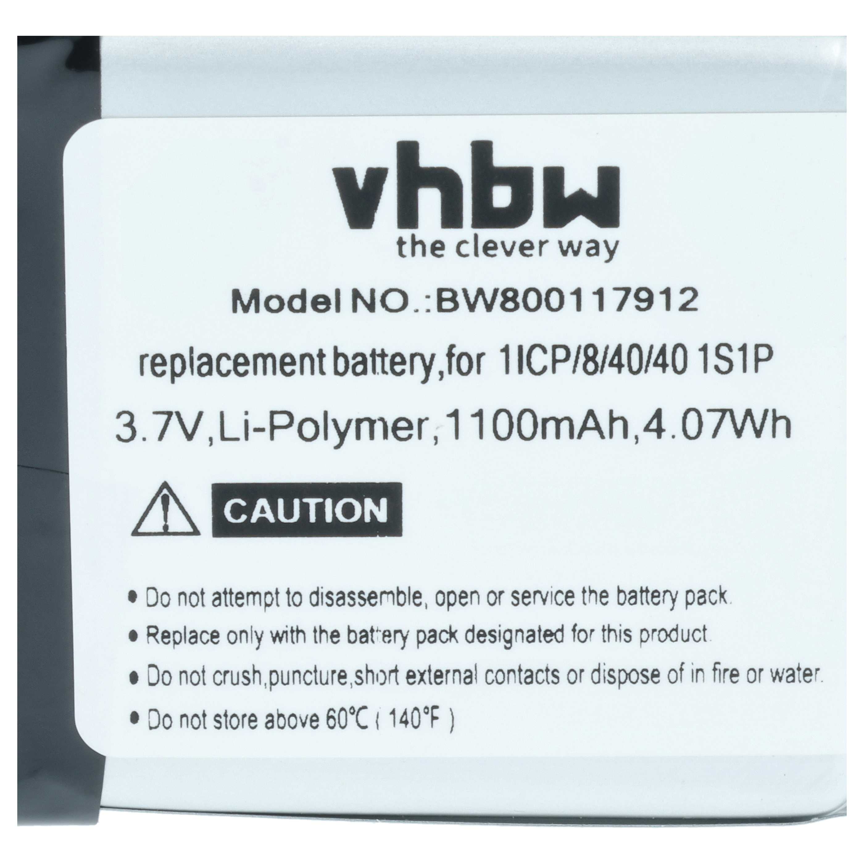 Akumulator do nawigacji GPS zamiennik Coyote 1ICP/8/40/40 1S1P - 1100 mAh 3,7 V LiPo