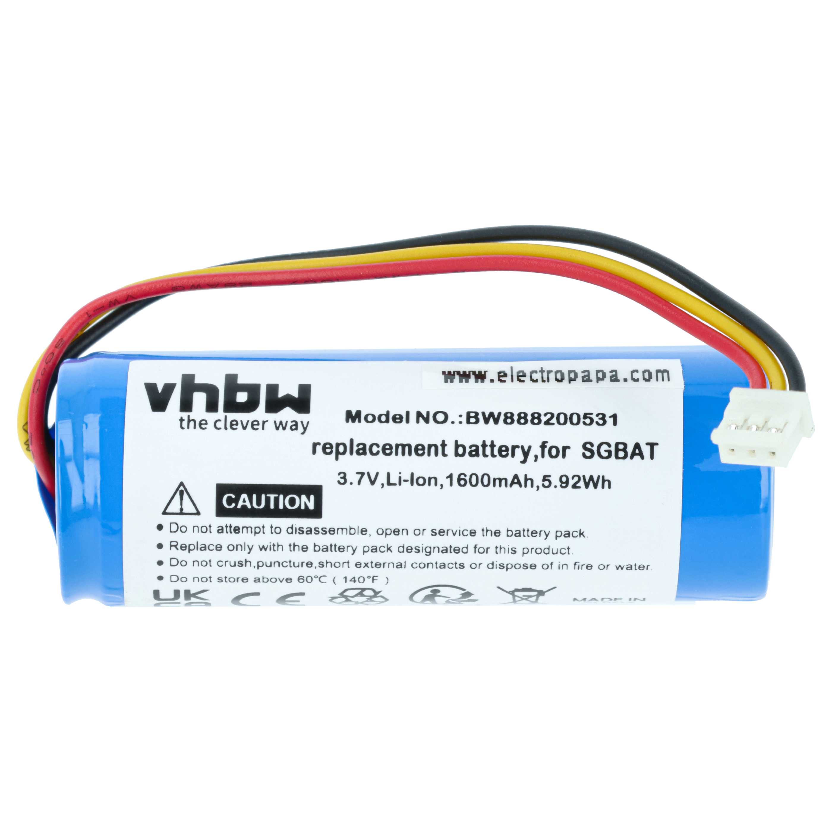 Akumulator do czytnika kodów kreskowych zamiennik Intermec SGBAT, SG20-BP01 - 1600 mAh 3,7 V Li-Ion