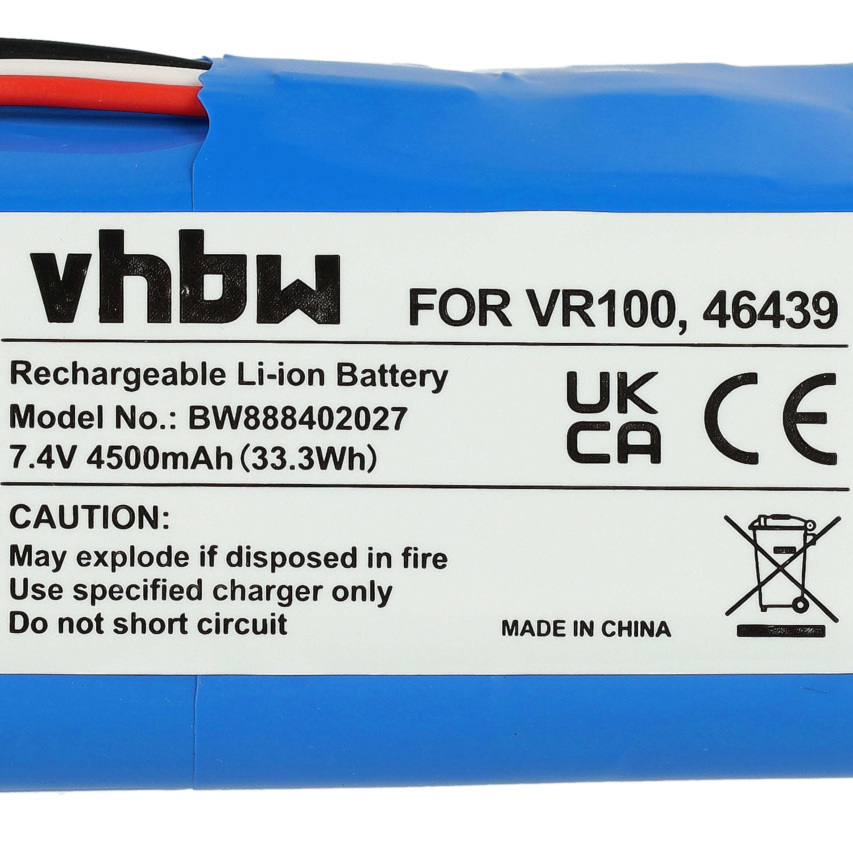 Batteries (2x pièces) remplace Vorwerk PN46439, SCM61932, 46439 pour robot aspirateur - 4500mAh 7,4V Li-ion