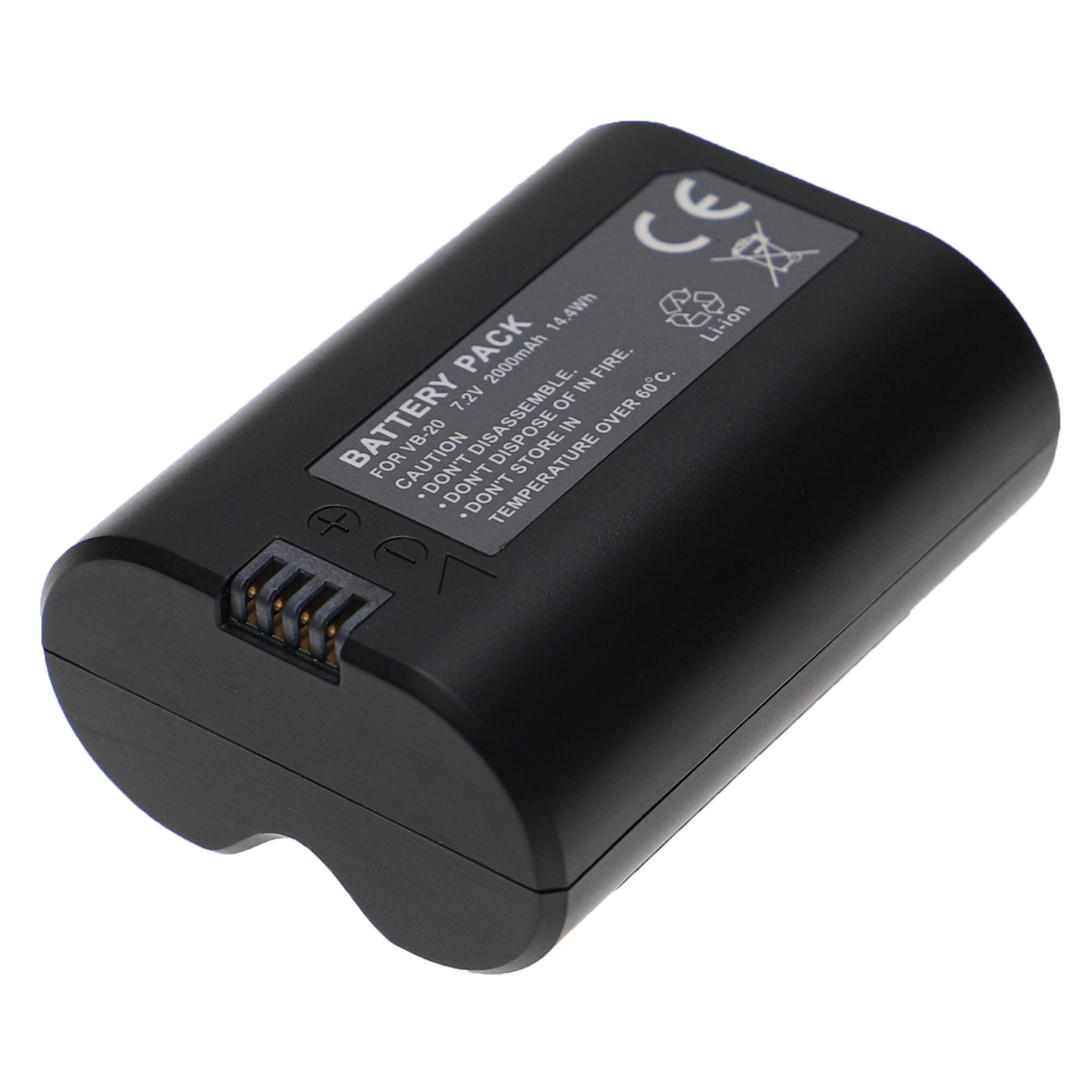 Batteria per flash per fotocamera sostituisce Godox VB20 Godox - 2000mAh 7,2V Li-Ion