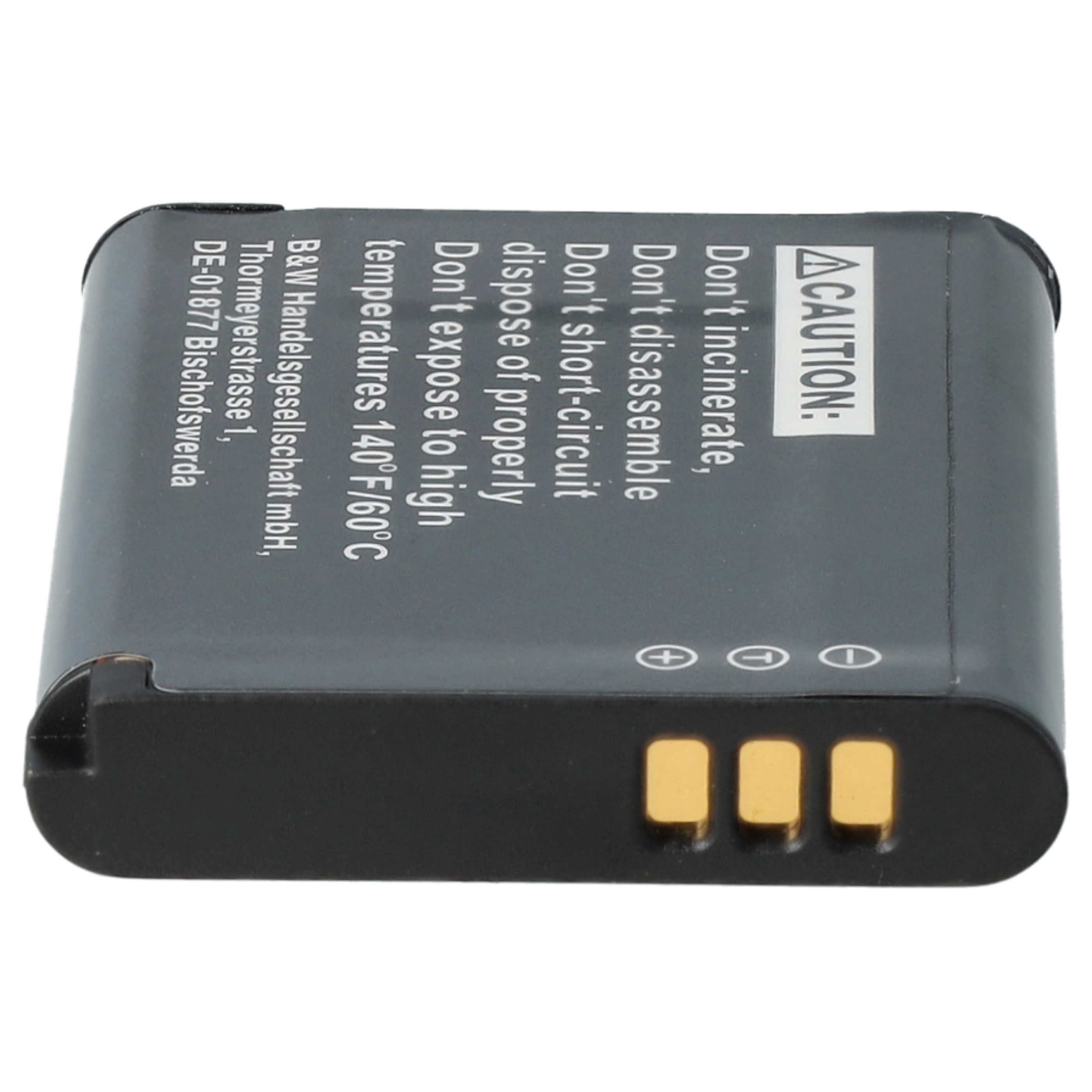 2x Battery replaces Leica BP-DC14, BP-DC14E - 650mAh, 3.7V, Li-Ion