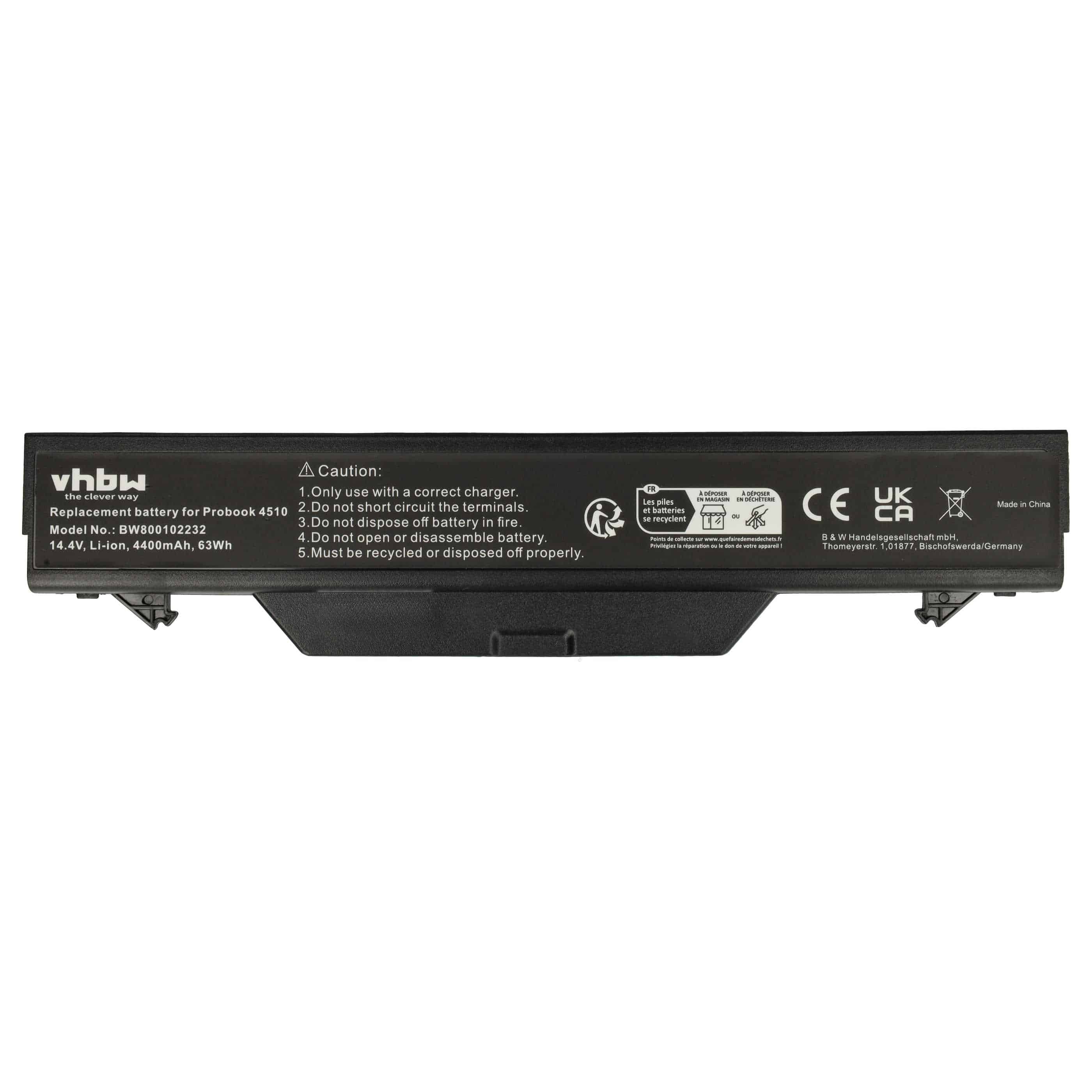 Akumulator do laptopa zamiennik HP HSTNN-I60C-5, 513130-321, 535808-001 - 4400 mAh 14,4 V Li-Ion, czarny