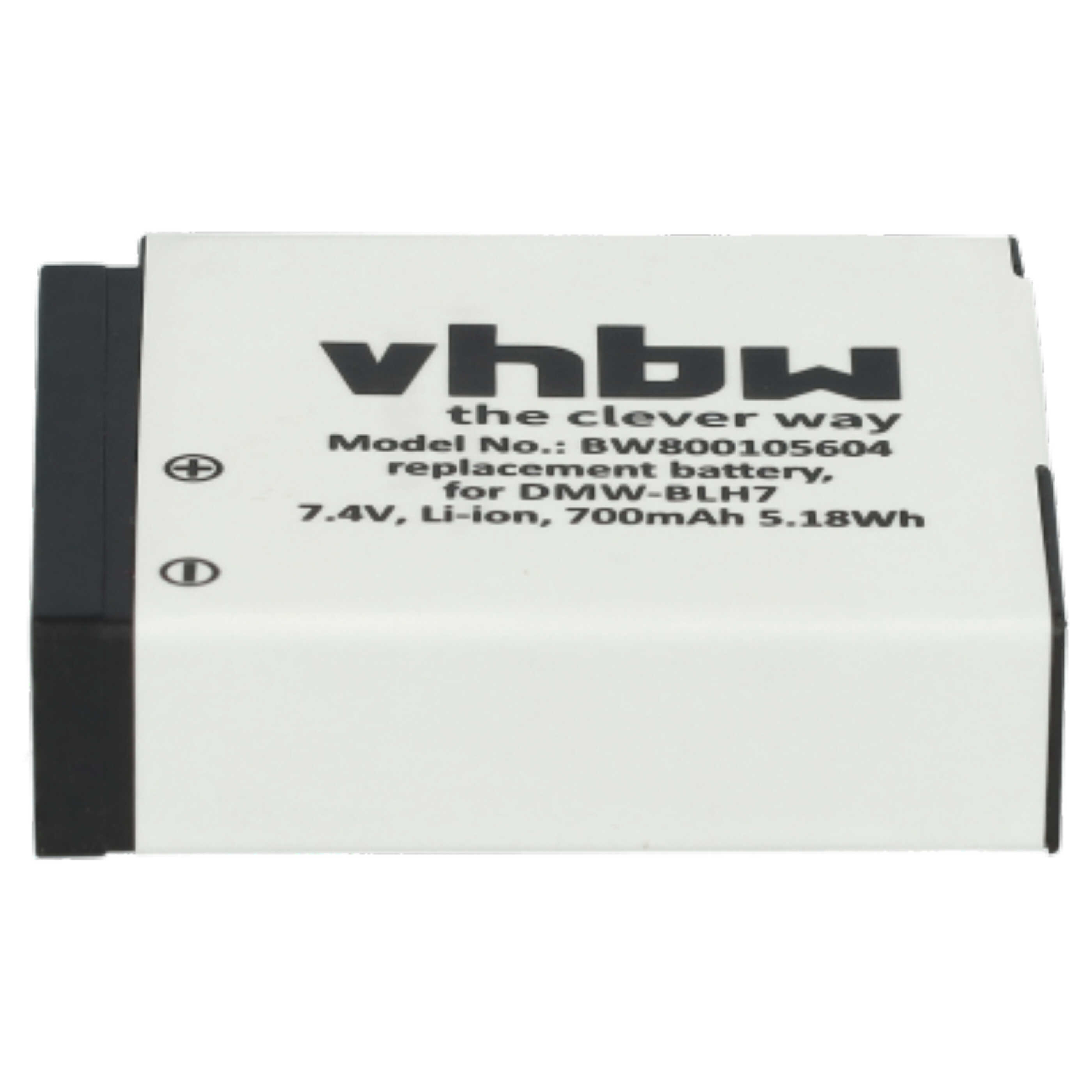 3x Battery replaces Panasonic DMW-BLH7E, DMW-BLH7, DMW-BLHPP, DMW-BLH7PP - 600mAh, 7.2V, Li-Ion with Info Chip